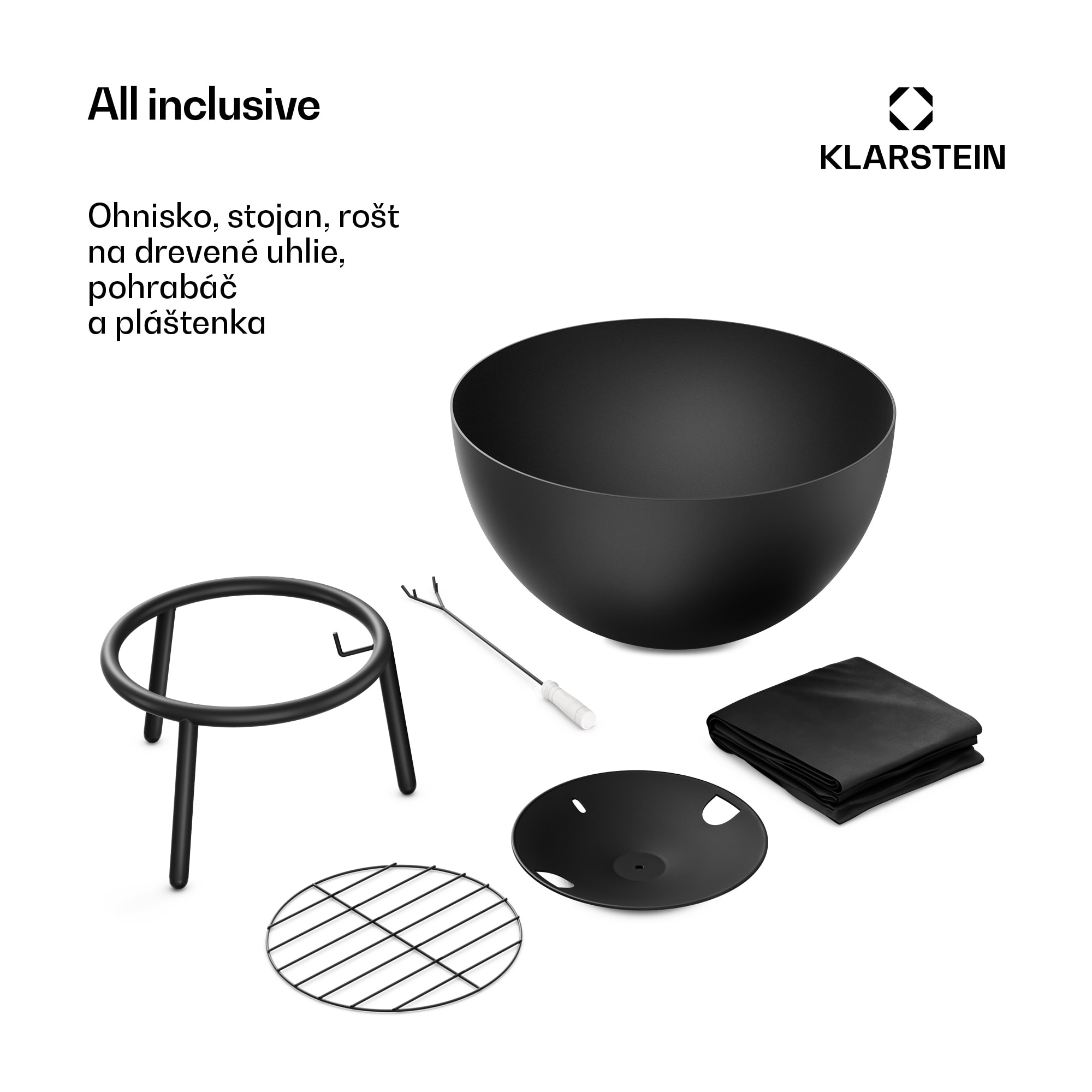 Blumfeldt Fireball nízke ohnisko | Odolné voči korózii | Odolné voči prevráteniu | Robustné | 66 cm | Čierne – Obrázok 5