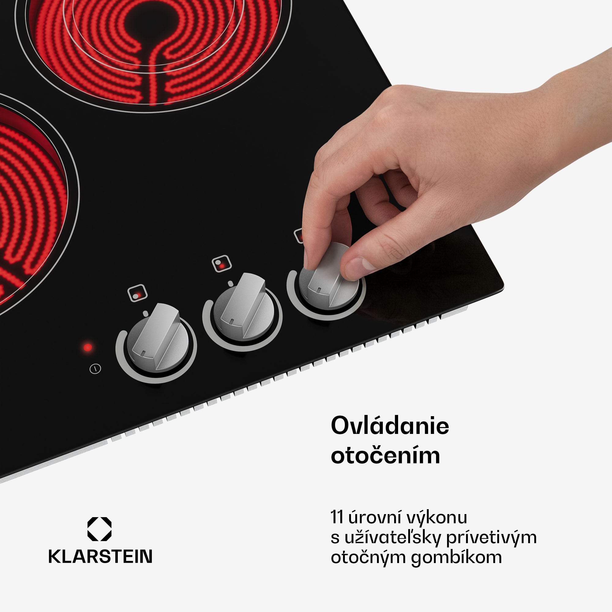 Klarstein EasyCook sklokeramická varná doska | 3 varné zóny | 4700 W | 11 úrovní výkonu | 45 cm – Obrázok 4