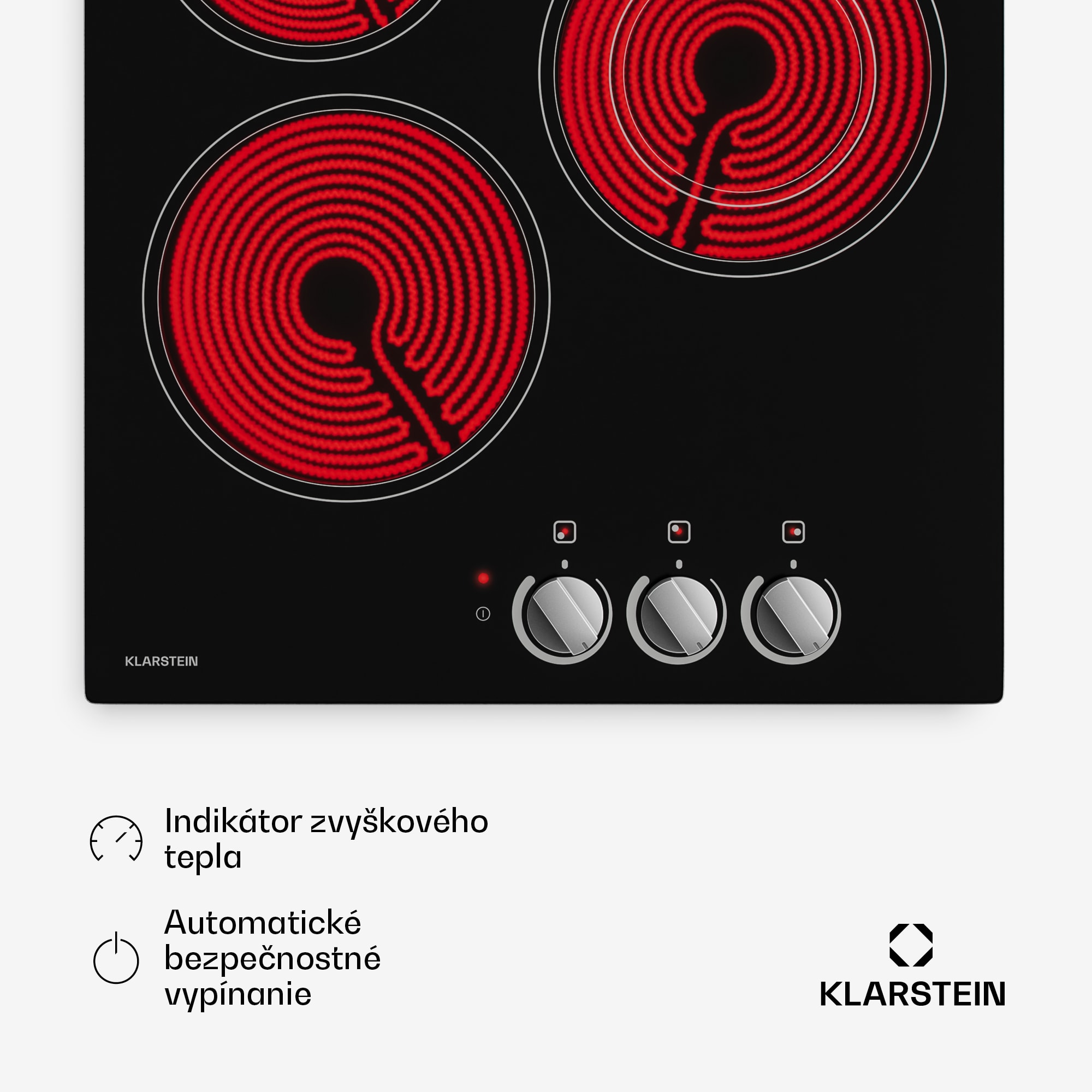 Klarstein EasyCook sklokeramická varná doska | 3 varné zóny | 4700 W | 11 úrovní výkonu | 45 cm – Obrázok 5