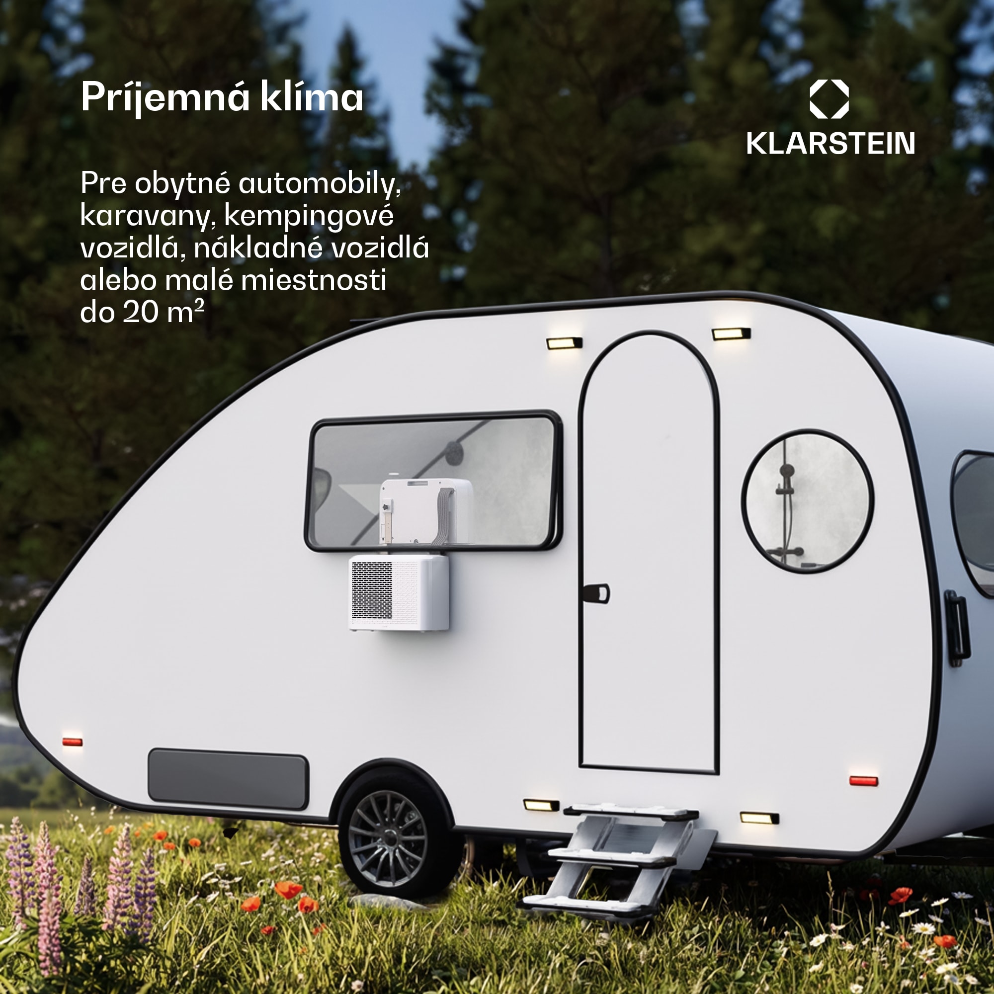Klarstein Chillavan mobilná klimatizácia pre obytné vozidlá | 5000 BTU | 33 cm | 20 m² | energetická trieda A – Obrázok 2