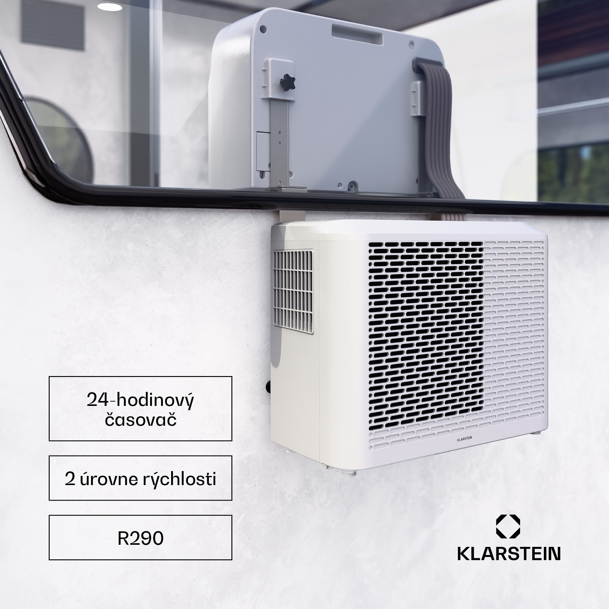Klarstein Chillavan mobilná klimatizácia pre obytné vozidlá | 5000 BTU | 33 cm | 20 m² | energetická trieda A – Obrázok 4