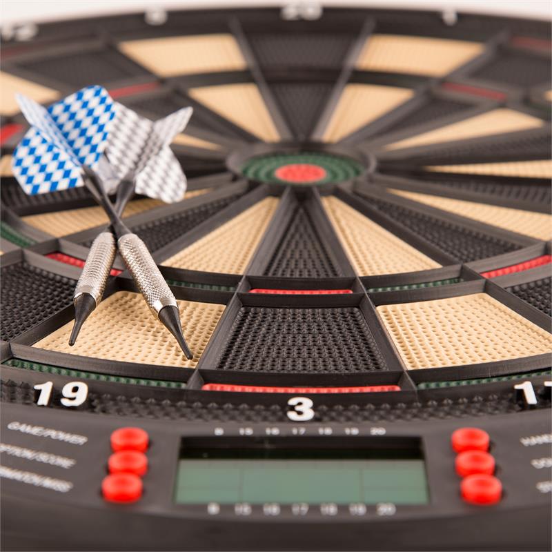 KLARFIT Dartomat, terč na šípky, mäkký hrot, 26 hier, zvuk – Obrázok 2