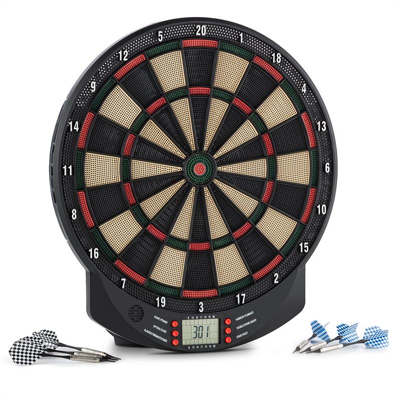 KLARFIT Dartomat, terč na šípky, mäkký hrot, 26 hier, zvuk – Obrázok 3