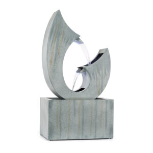 Blumfeldt Trumpet Flow, záhradná fontána, 8 W, pozinkovaný kov, LEDky