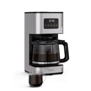 Klarstein Verosteel kávovar na filtrovanú kávu | nehrdzavejúca oceľ | 1,5 litra | Funkcia udržiavania teploty | 12 šálok