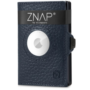 Slimpuro ZNAP Airtag Wallet, 8 kariet, priehradka na mince, 8,9 x 1,5 x 6,3 cm (Š x V x H), ochrana RFID