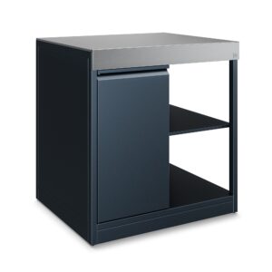 Klarstein WaldChef úložná skrinka | Pracovná doska z nehrdzavejúcej ocele | Odolná voči poveternostným vplyvom | 90 x 90 cm