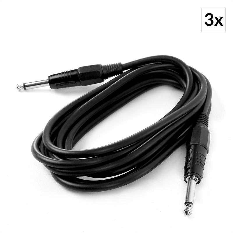3 x FrontStage 6,3mm jack kábel, 3 m, mono – Obrázok 2