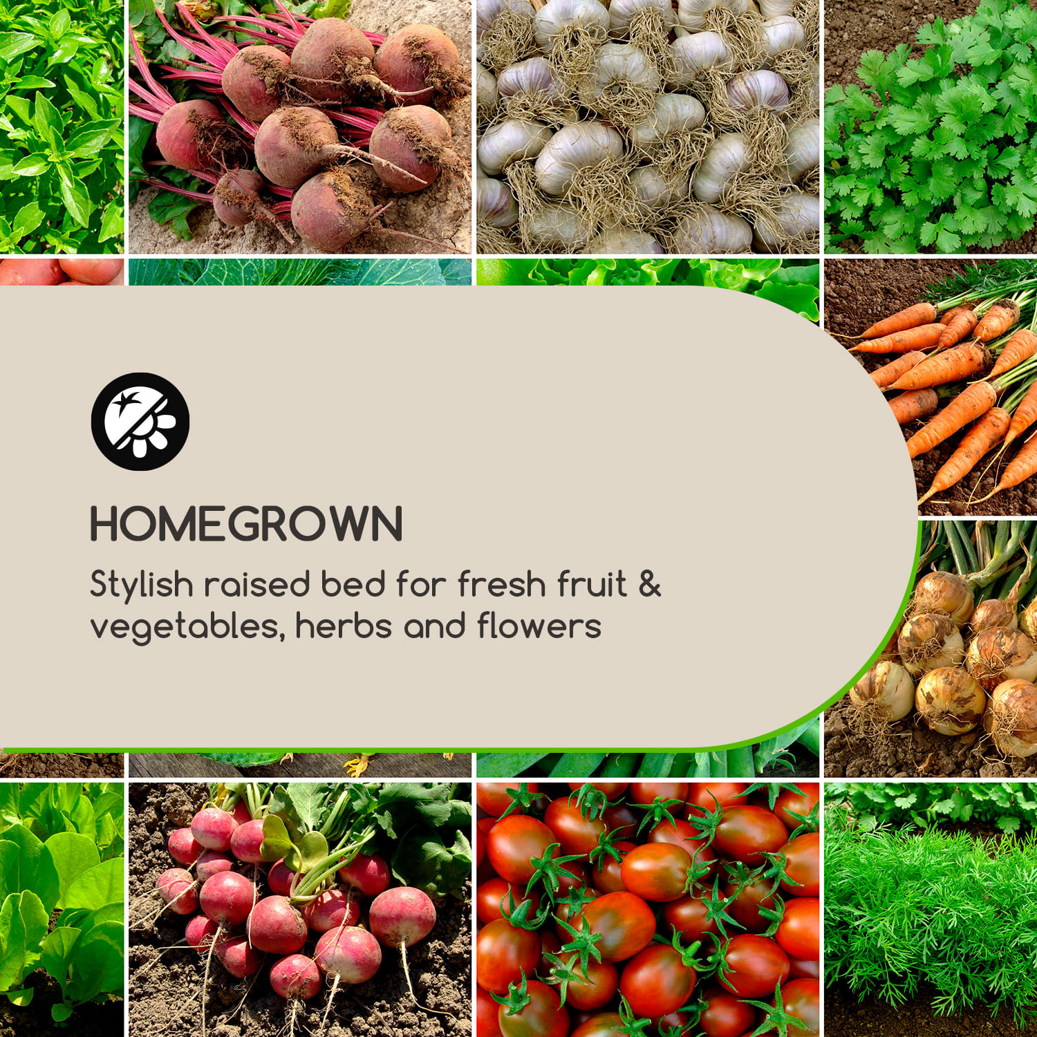 Blumfeldt Modu Grow 50, súprava vyvýšeného záhona a mriežky, 50 x 151 x 45 cm, borovicové drevo, bublinková fólia – Obrázok 3