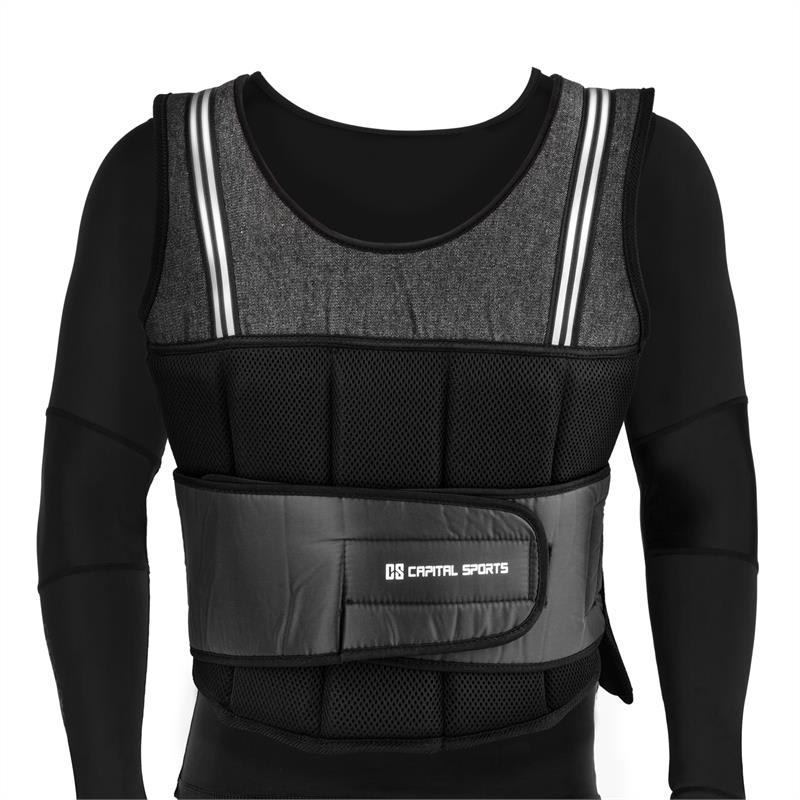 Capital Sports Vestpro 10, záťažová vesta s 10 kg závažiami, celkom 23 závaží – Obrázok 2