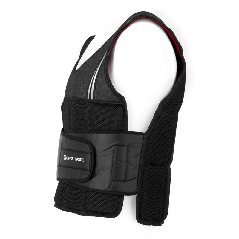 Capital Sports Vestpro 10, záťažová vesta s 10 kg závažiami, celkom 23 závaží – Obrázok 4