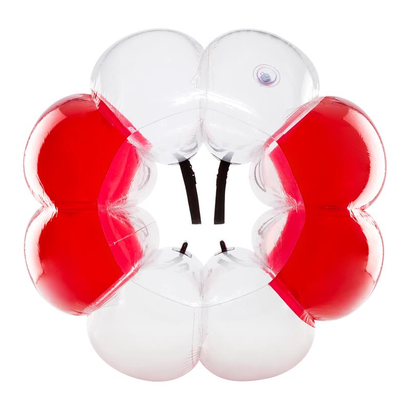 KLARFIT Bubball AR Bubble Ball pre dospelých 120x150cm EN71P PVC červená – Obrázok 3