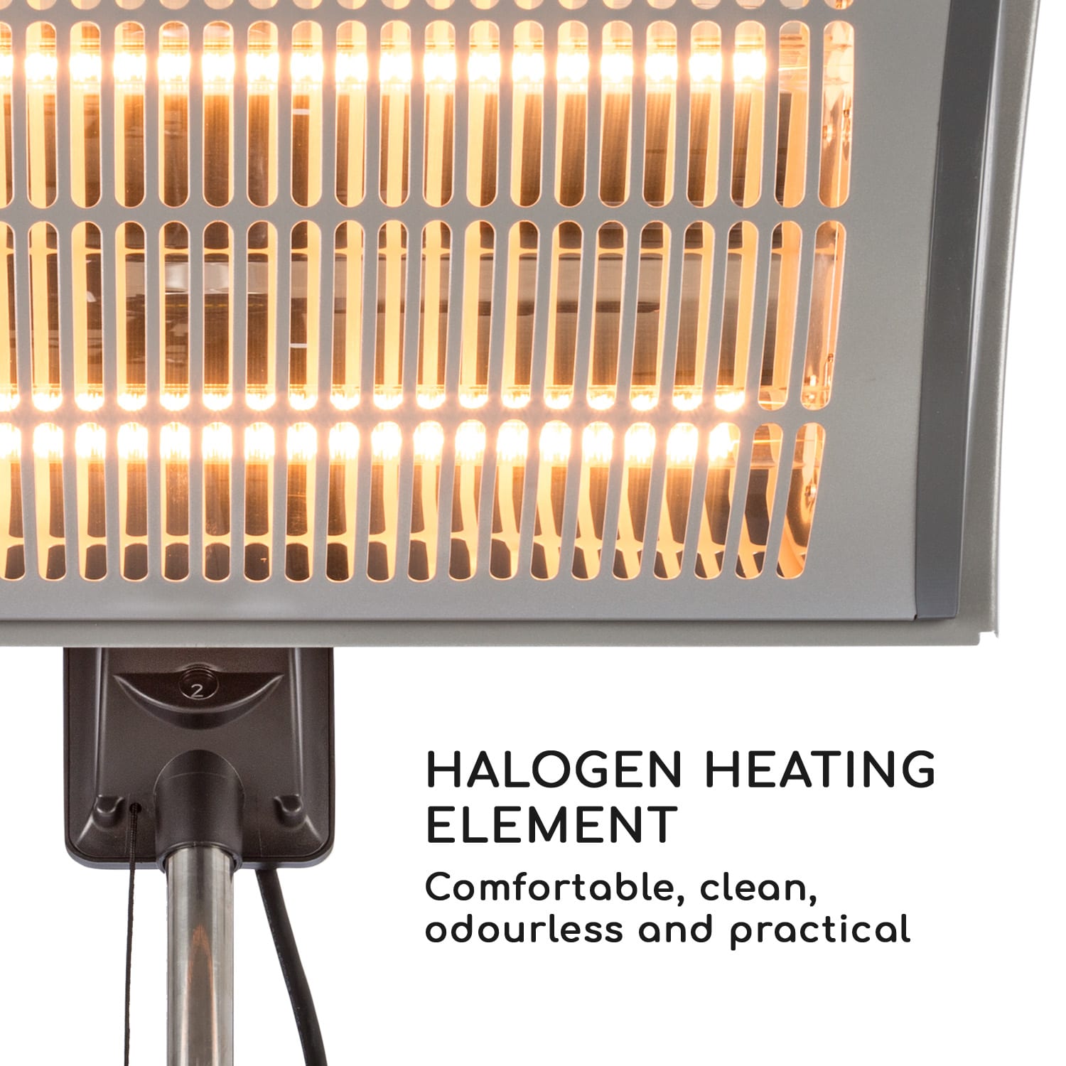 Blumfeldt Heat Guard Focus, terasový ohrievač, 1000/2000 W, IR ComfortHeat, sivý – Obrázok 4