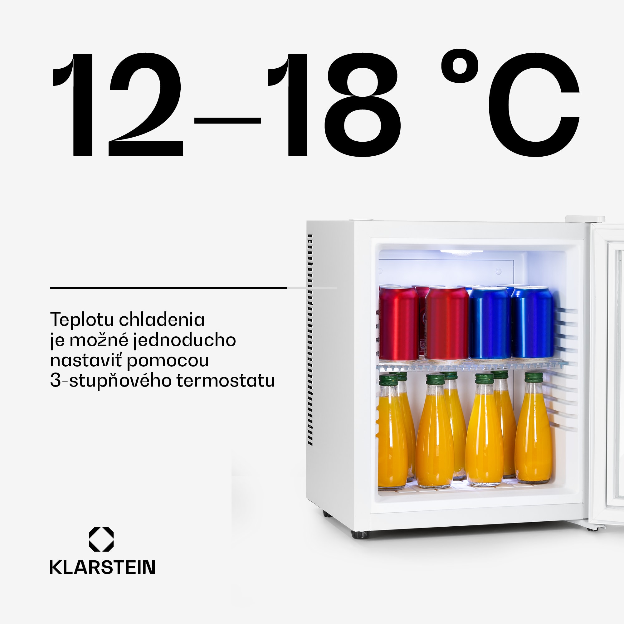 Klarstein Brooklyn 24, mini chladnička, sklenené dvierka, LED osvetlenie, police – Obrázok 4