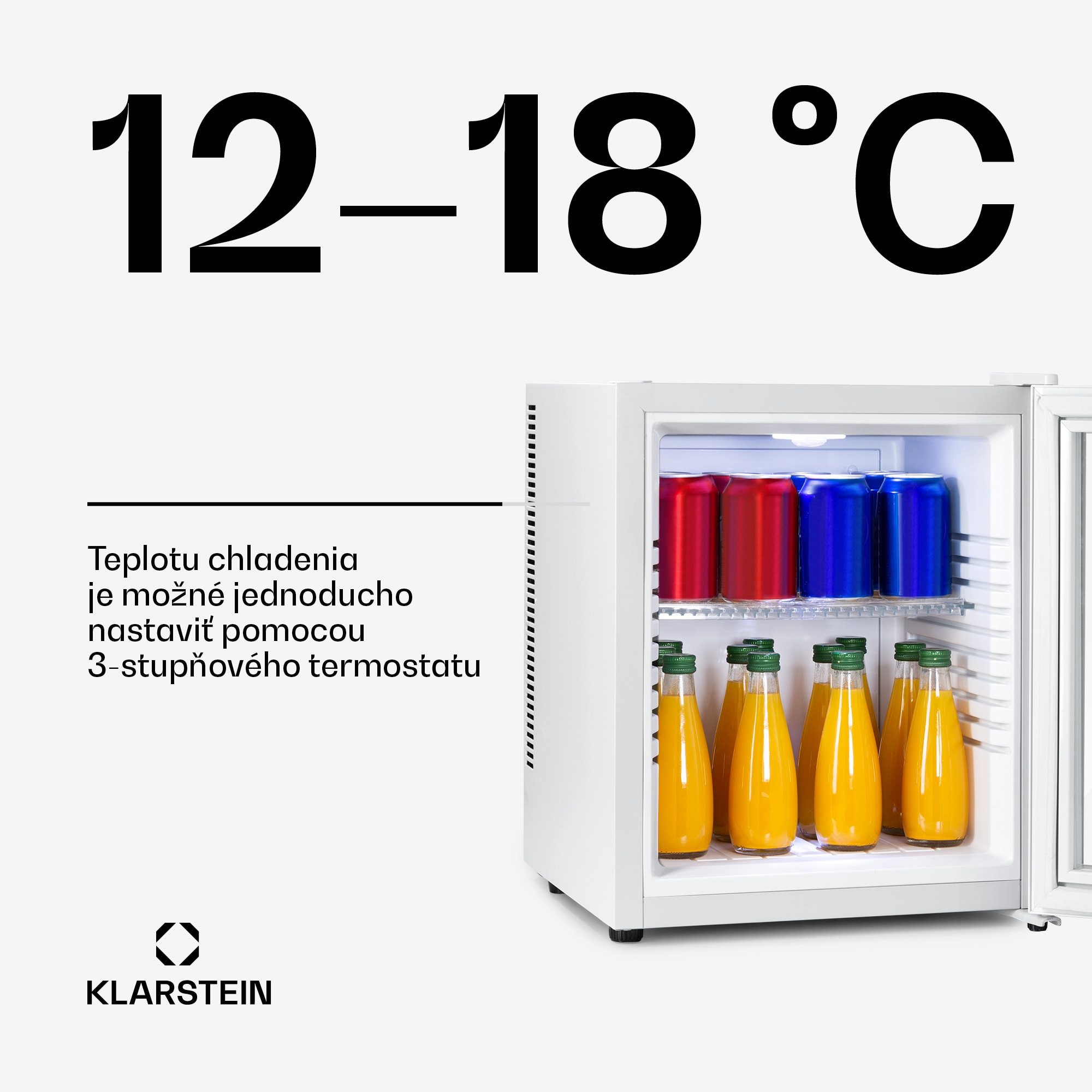 Klarstein Brooklyn 32, mini chladnička, sklenené dvere, LED osvetlenie, police – Obrázok 4