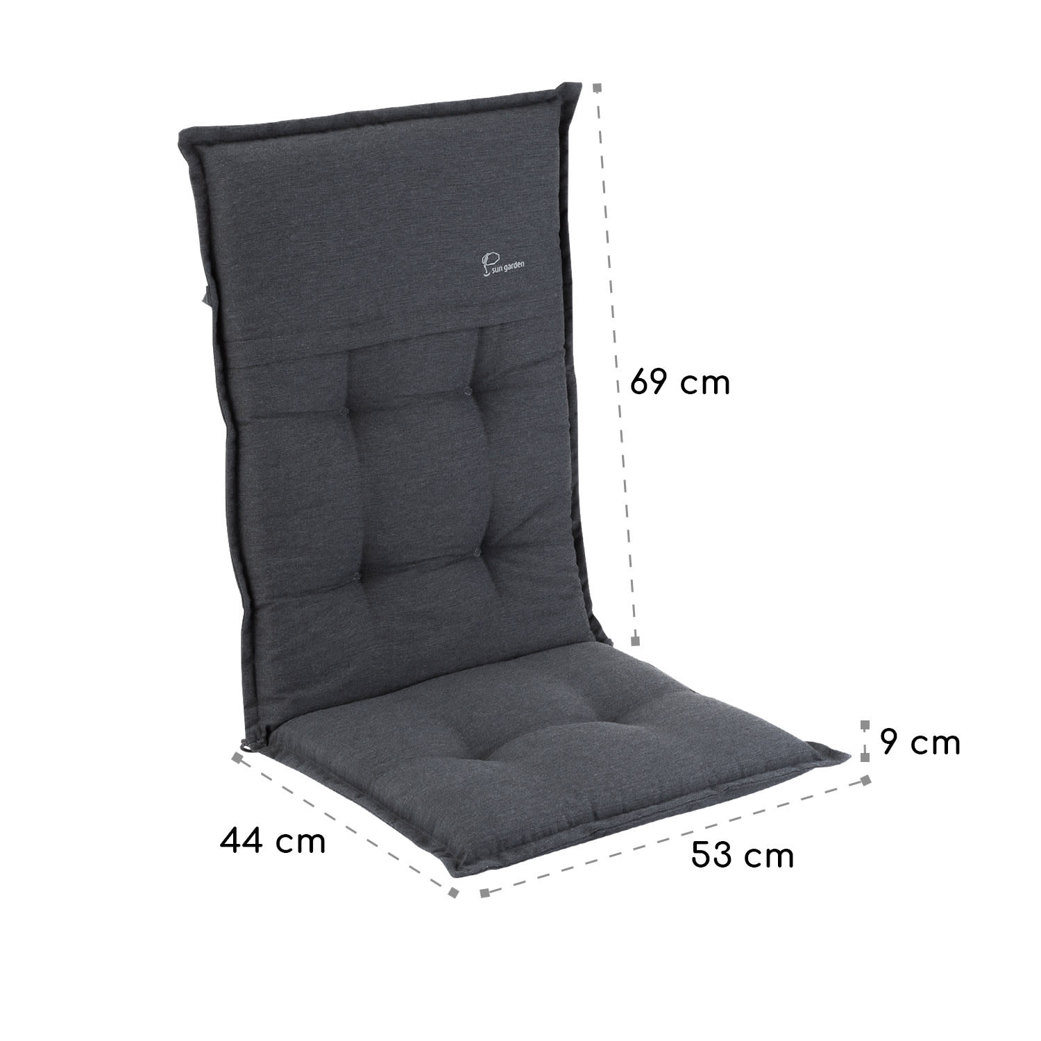 Blumfeldt Coburg, čalúnenie, čalúnenie na kreslo, vysoké operadlo, záhradná stolička, polyester, 53x117x9cm – Obrázok 5