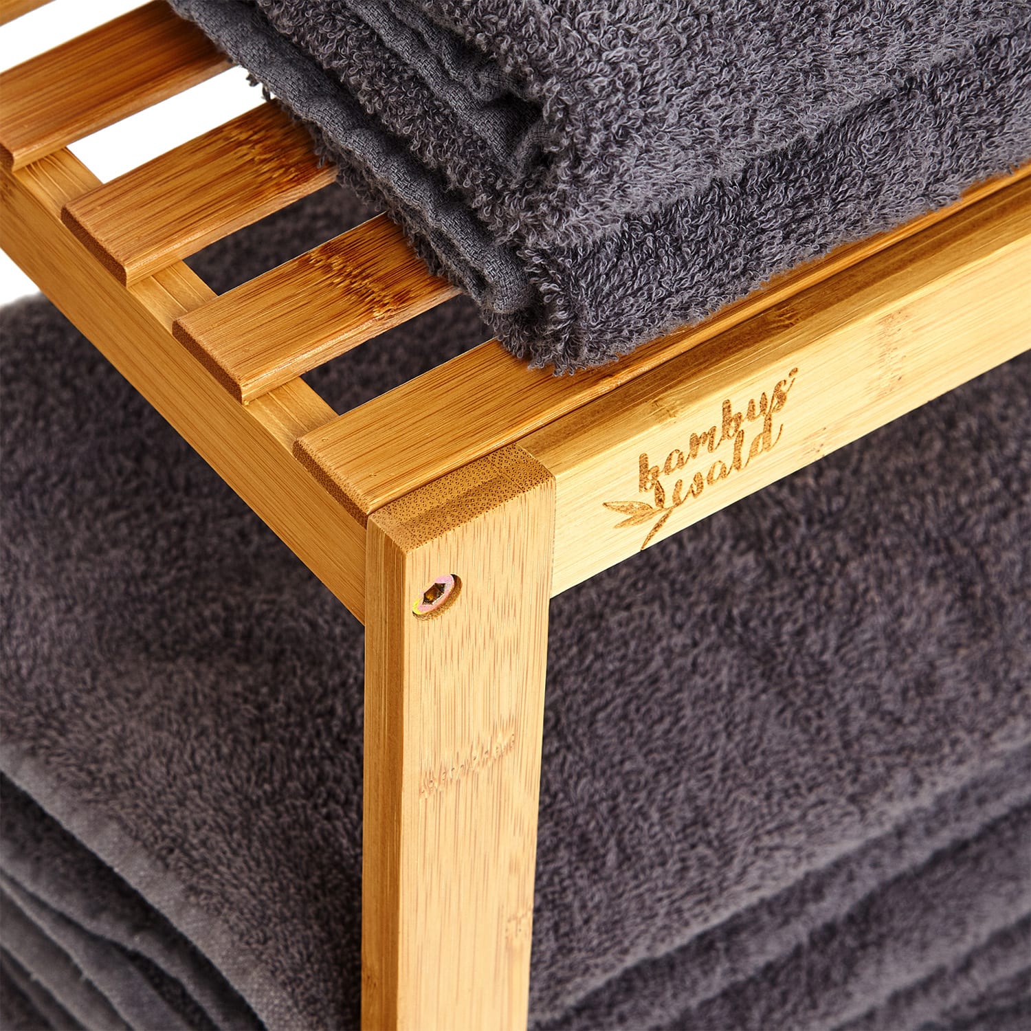 Blumfeldt Regál, viacúčelový regál, 4 úrovne, 34 × 110 × 33 cm (Š × V × H), kombinovateľný, bambus – Obrázok 2