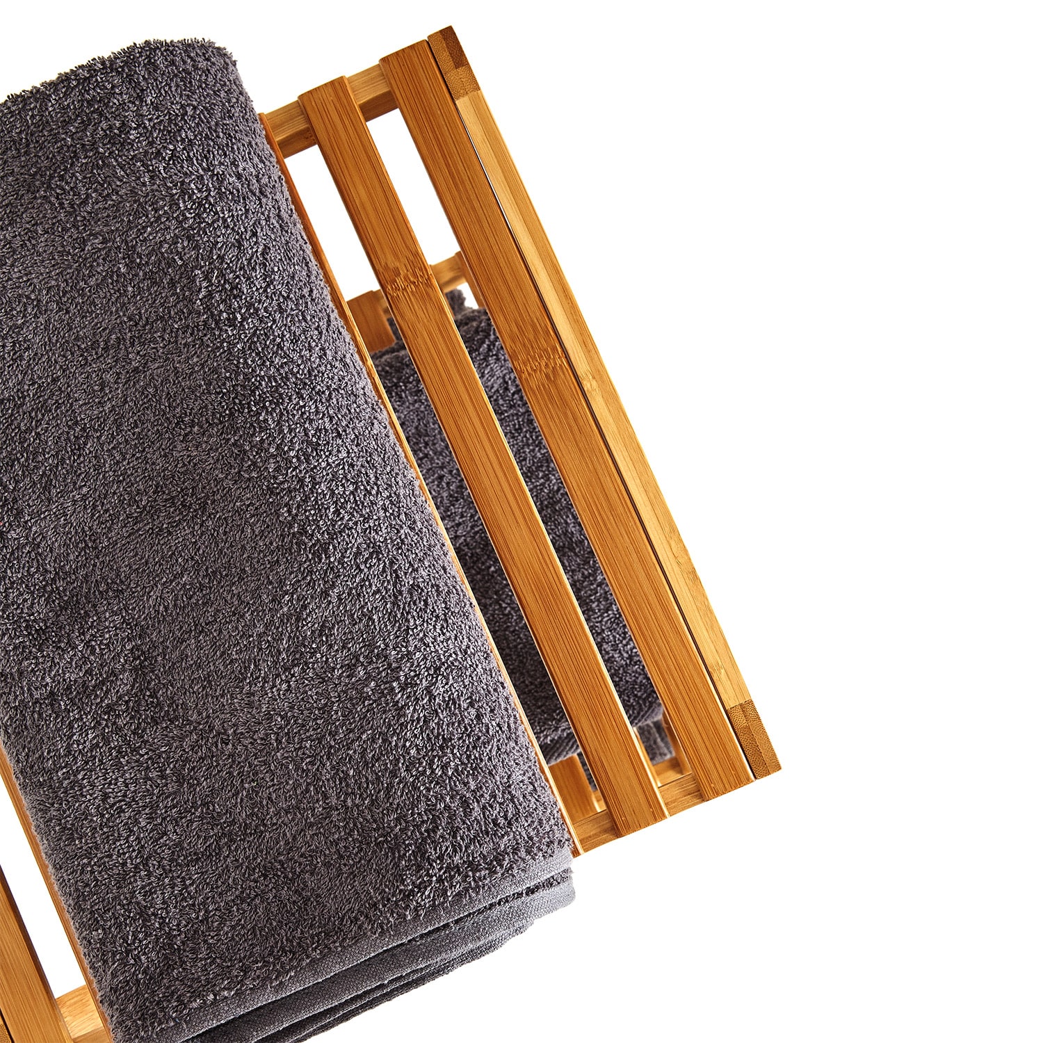 Blumfeldt Regál, viacúčelový regál, 4 úrovne, 34 × 110 × 33 cm (Š × V × H), kombinovateľný, bambus – Obrázok 3