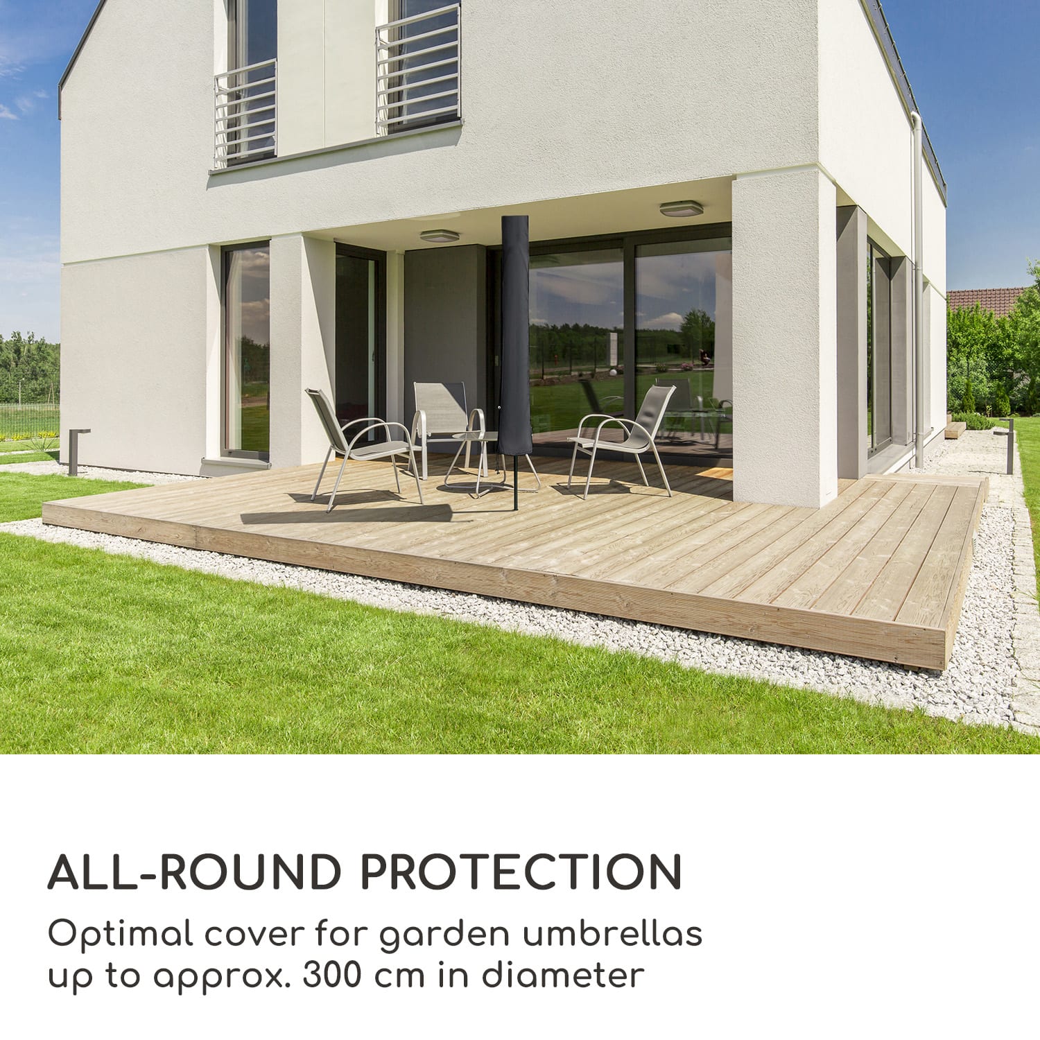 Blumfeldt Shield Premium, ochranný kryt na slnečníky, Ø do 300 cm, UV odolný – Obrázok 2