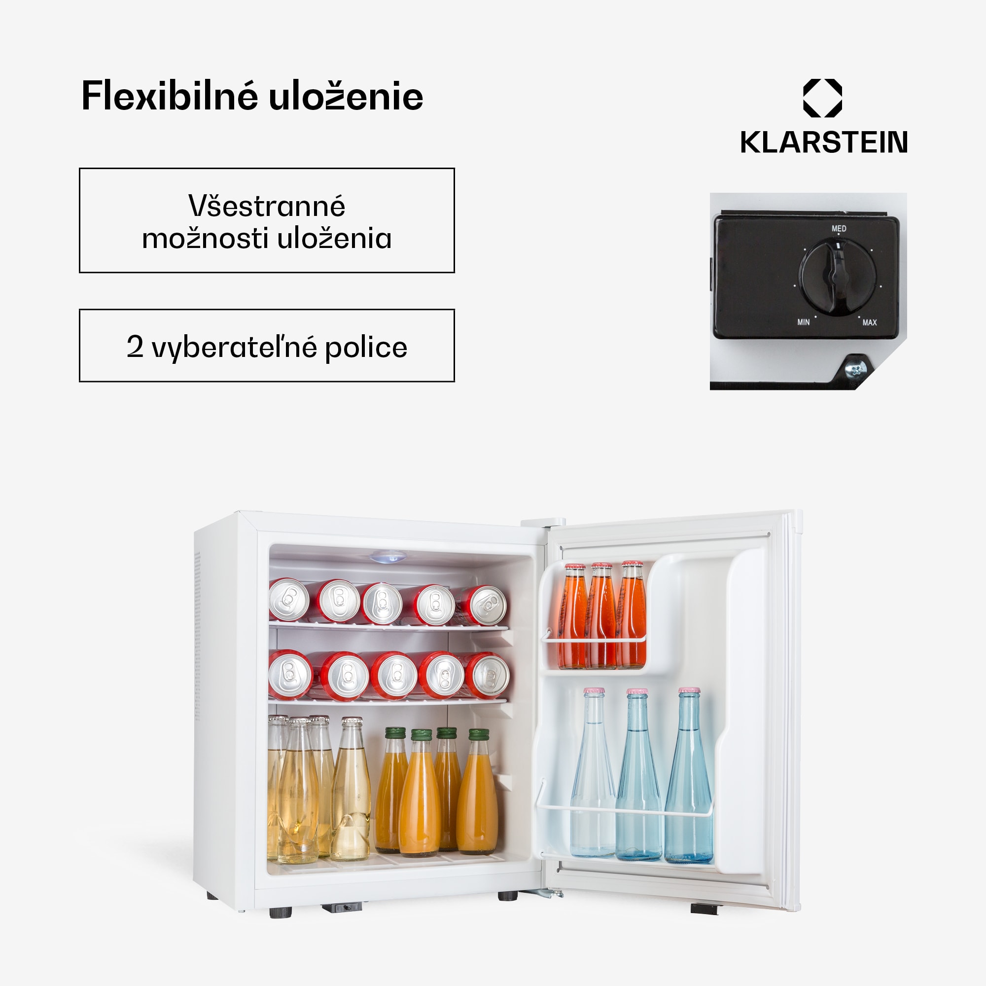Klarstein Happy Hour 38, mini chladnička, minibar, chladnička na nápoje, 38 l, 26 dB – Obrázok 5