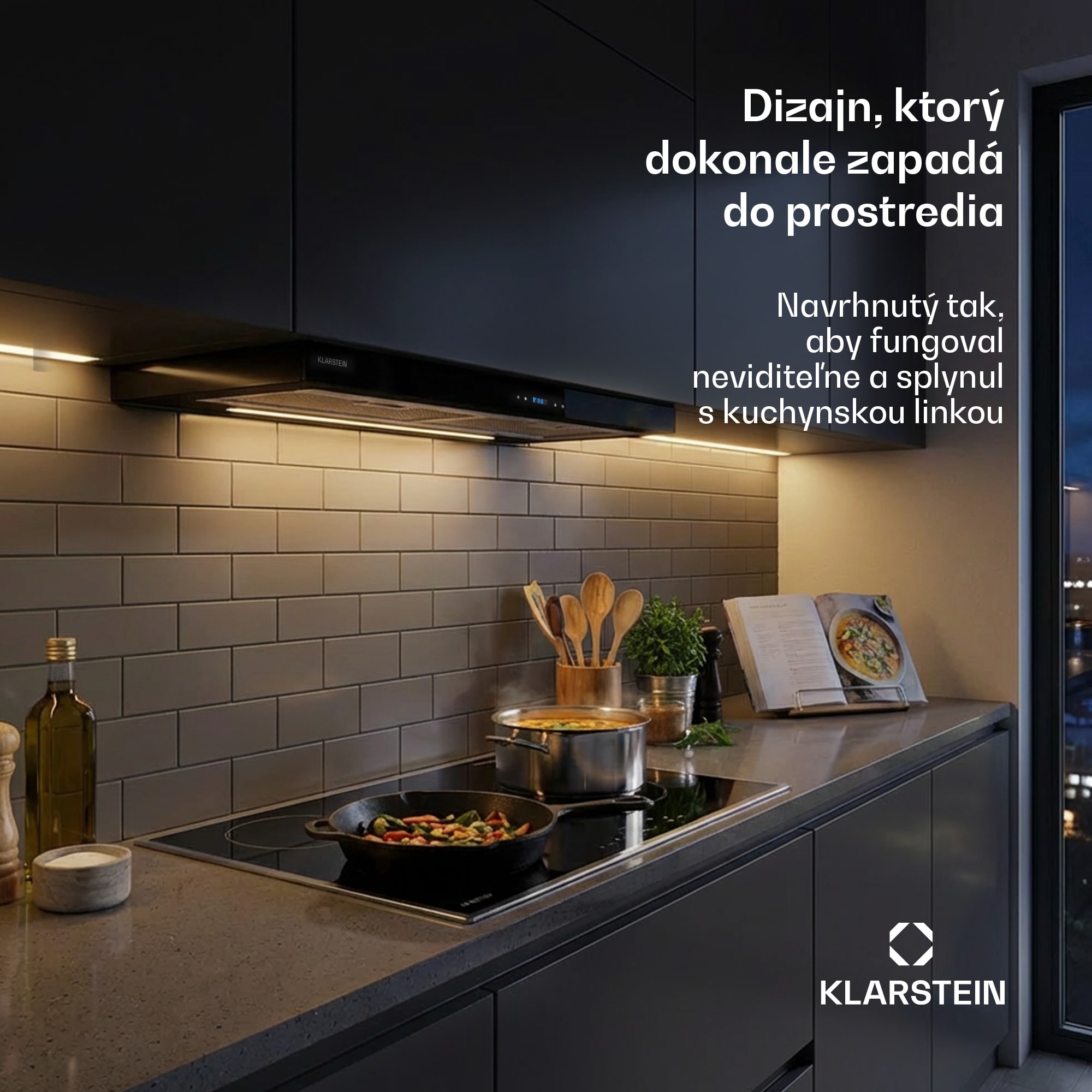Klarstein Mariana Neo 90, plochý digestor, 90 cm, 640 m³/h, odsávanie vzduchu, LED – Obrázok 2