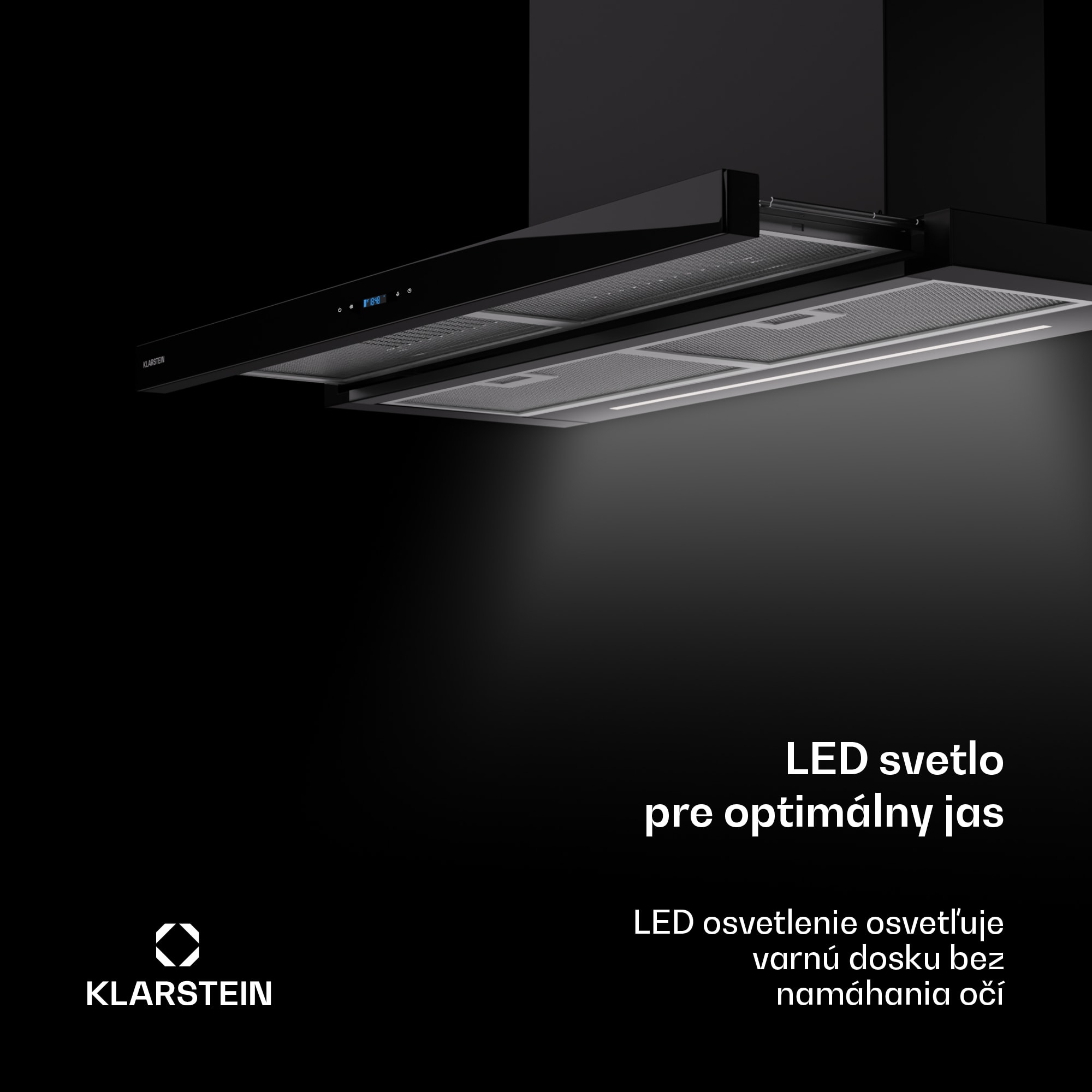 Klarstein Mariana Neo 90, plochý digestor, 90 cm, 640 m³/h, odsávanie vzduchu, LED – Obrázok 5