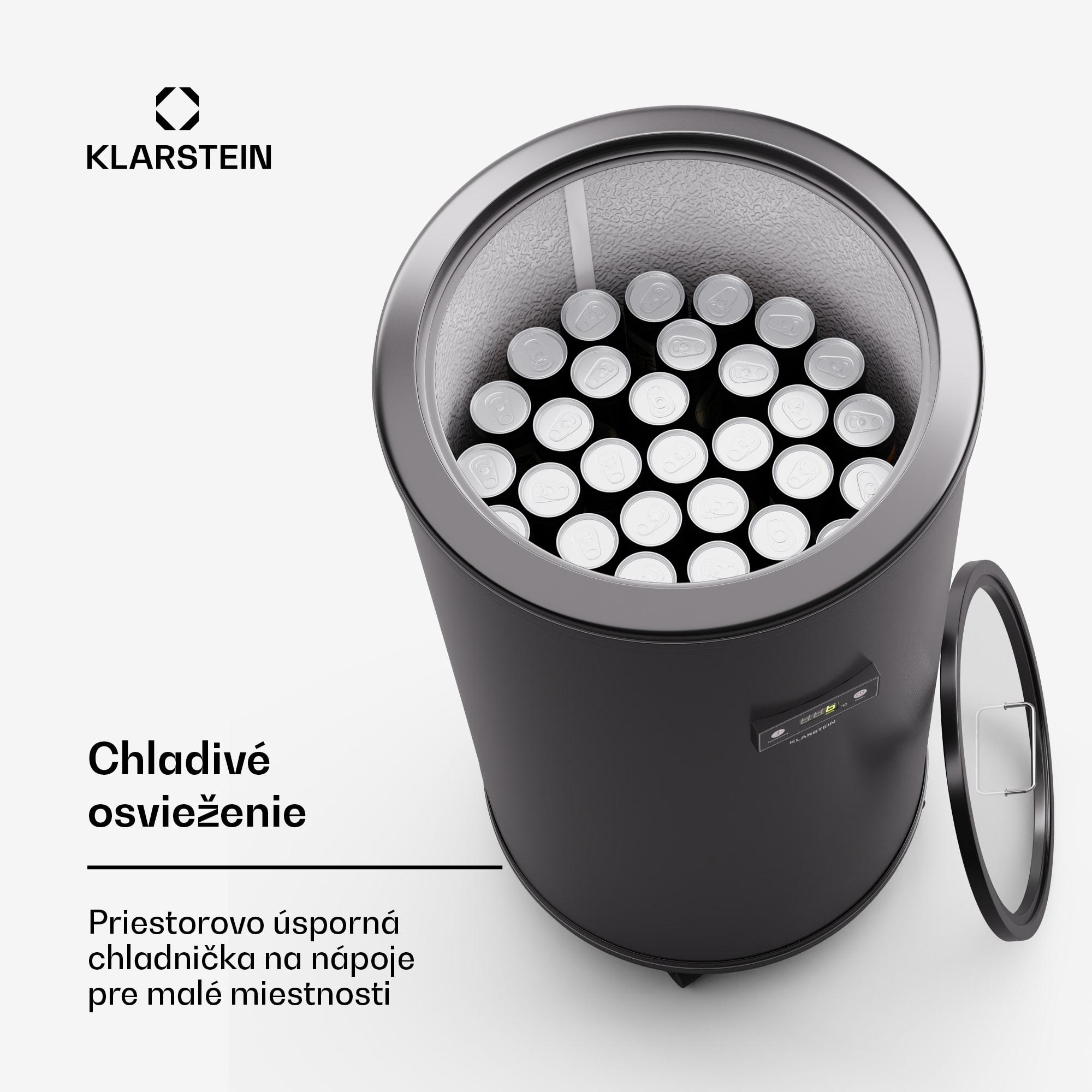 Klarstein Mr. Barbot 75, chladnička na nápoje, barová chladnička, 75 litrov, 0-16 °C, mobilná – Obrázok 3