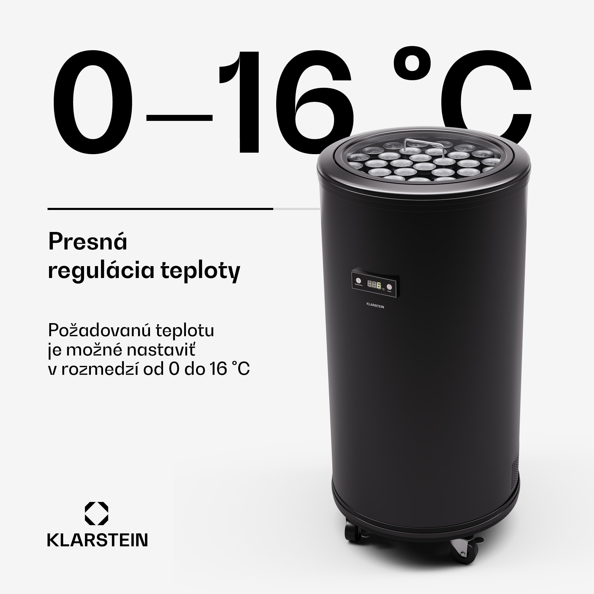 Klarstein Mr. Barbot 75, chladnička na nápoje, barová chladnička, 75 litrov, 0-16 °C, mobilná – Obrázok 5