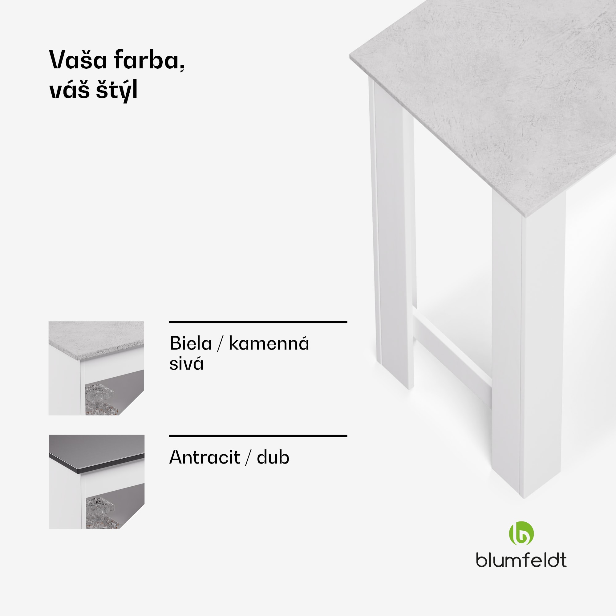 Blumfeldt Bellshill, barový stôl, pultový stôl, domáci bar – Obrázok 4