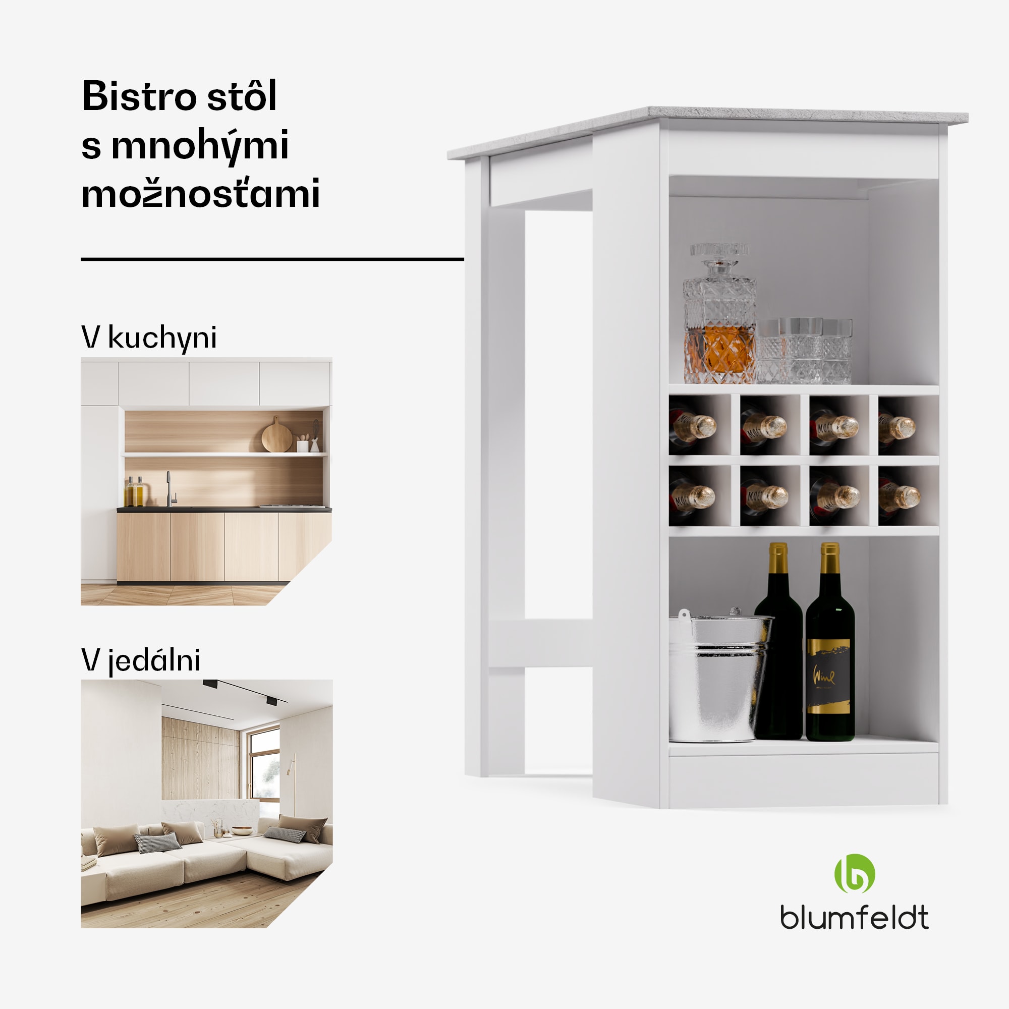 Blumfeldt Bellshill, barový stôl, pultový stôl, domáci bar – Obrázok 5