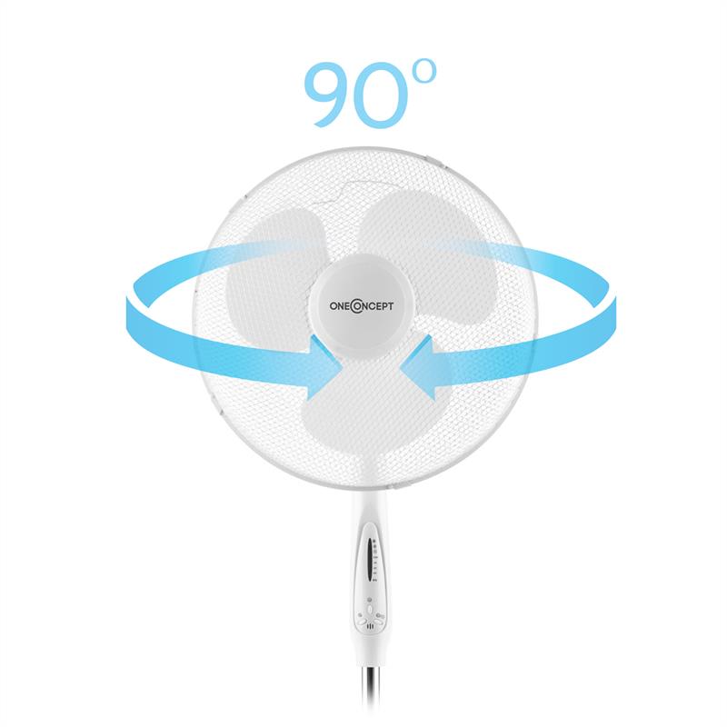 OneConcept White Blizzard RC 2G stojanový ventilátor sada 50 W 41 cm s diaľkovým ovládaním – Obrázok 3