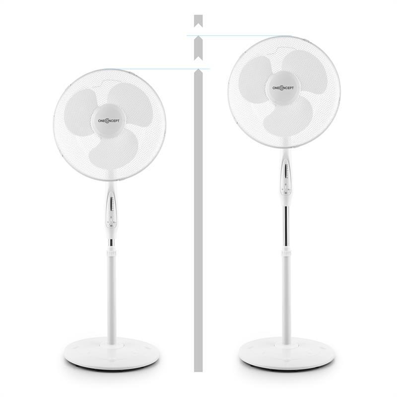 OneConcept White Blizzard RC 2G stojanový ventilátor set 50 W 41 cm s diaľkovým ovládaním – Obrázok 5