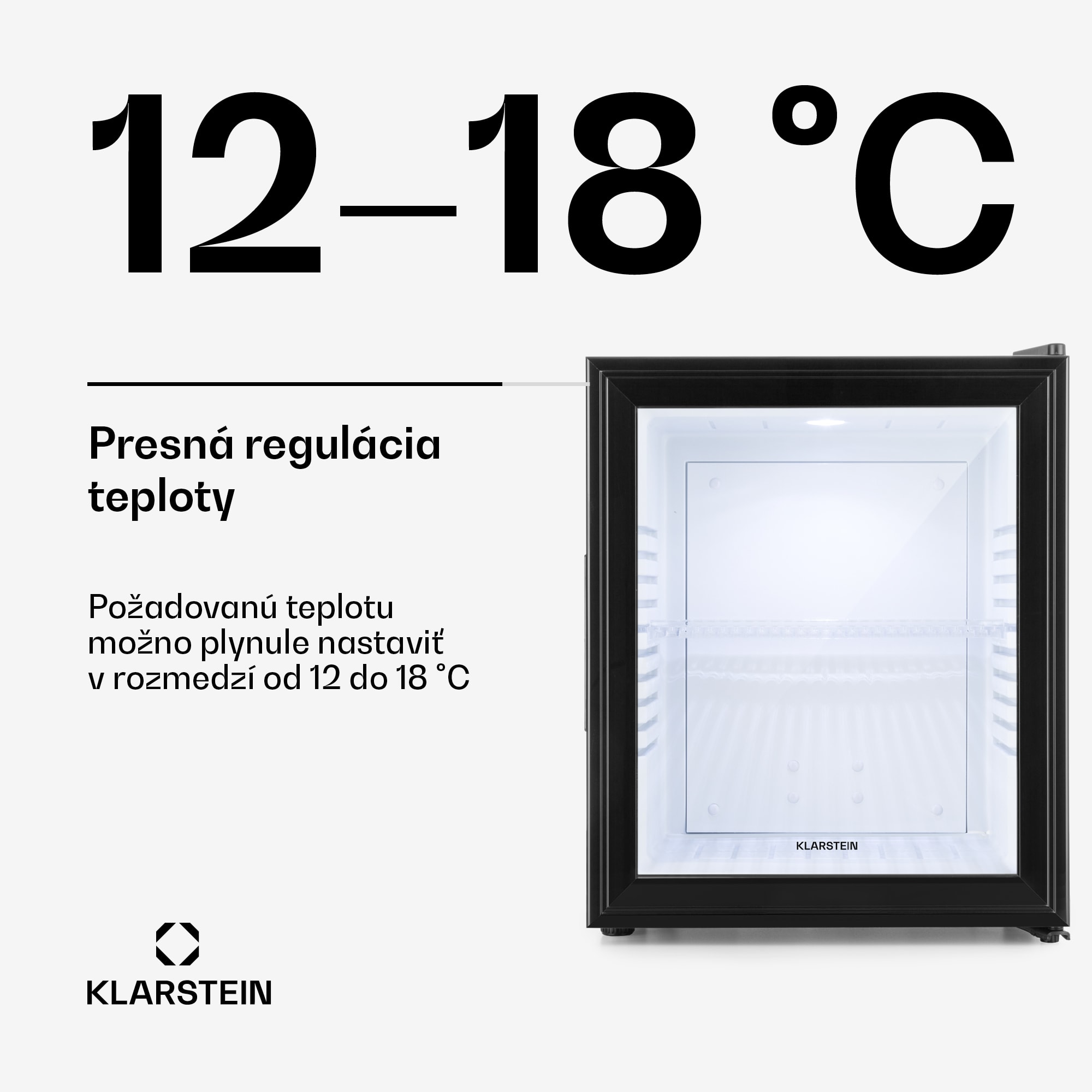 Klarstein Brooklyn, minibar, 30 l, energet. trieda F, čierna, sklo – Obrázok 4