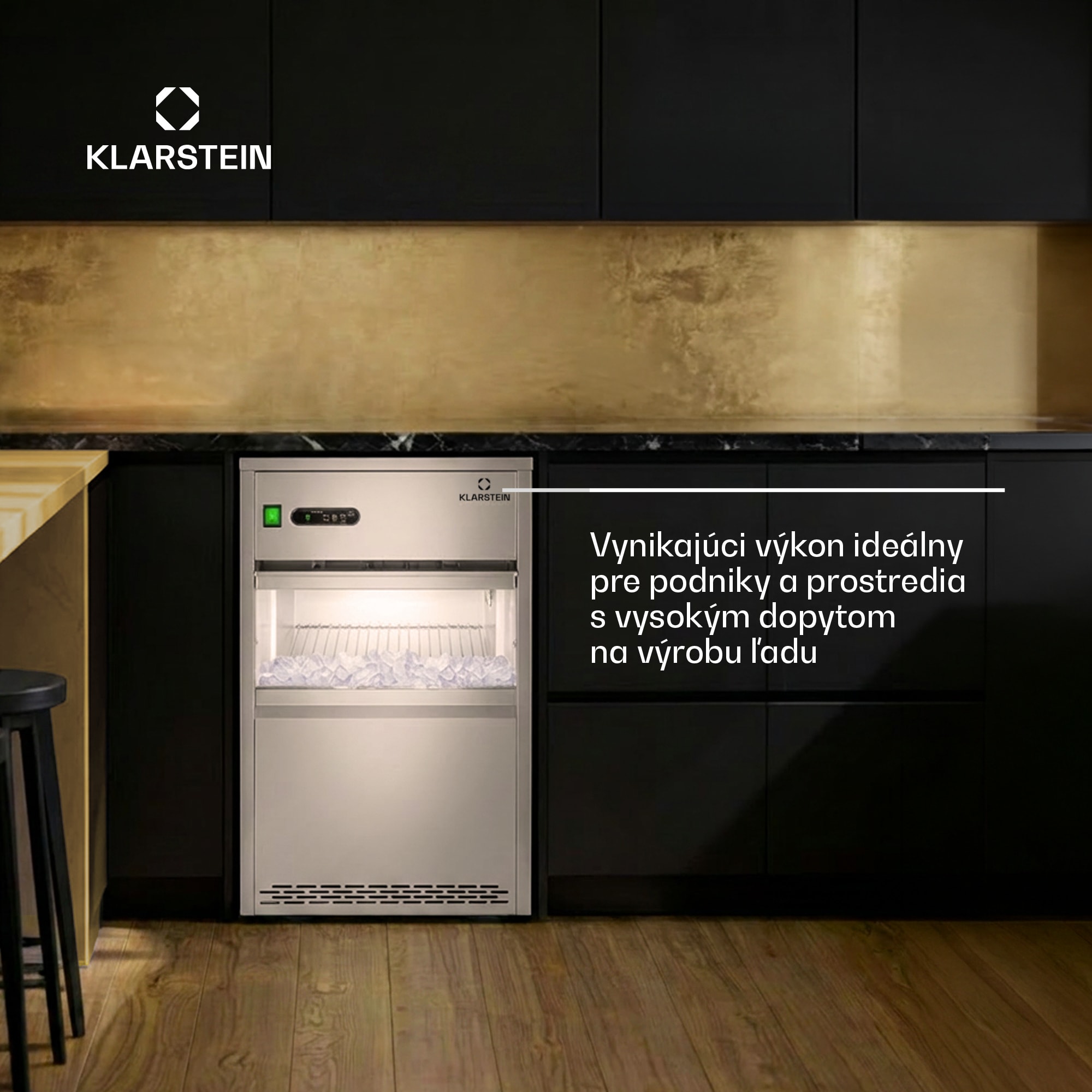 Klarstein Powericer XXL, výrobník ľadu, priemyselné zariadenie na výrobu kociek ľadu, 160 W – Obrázok 4