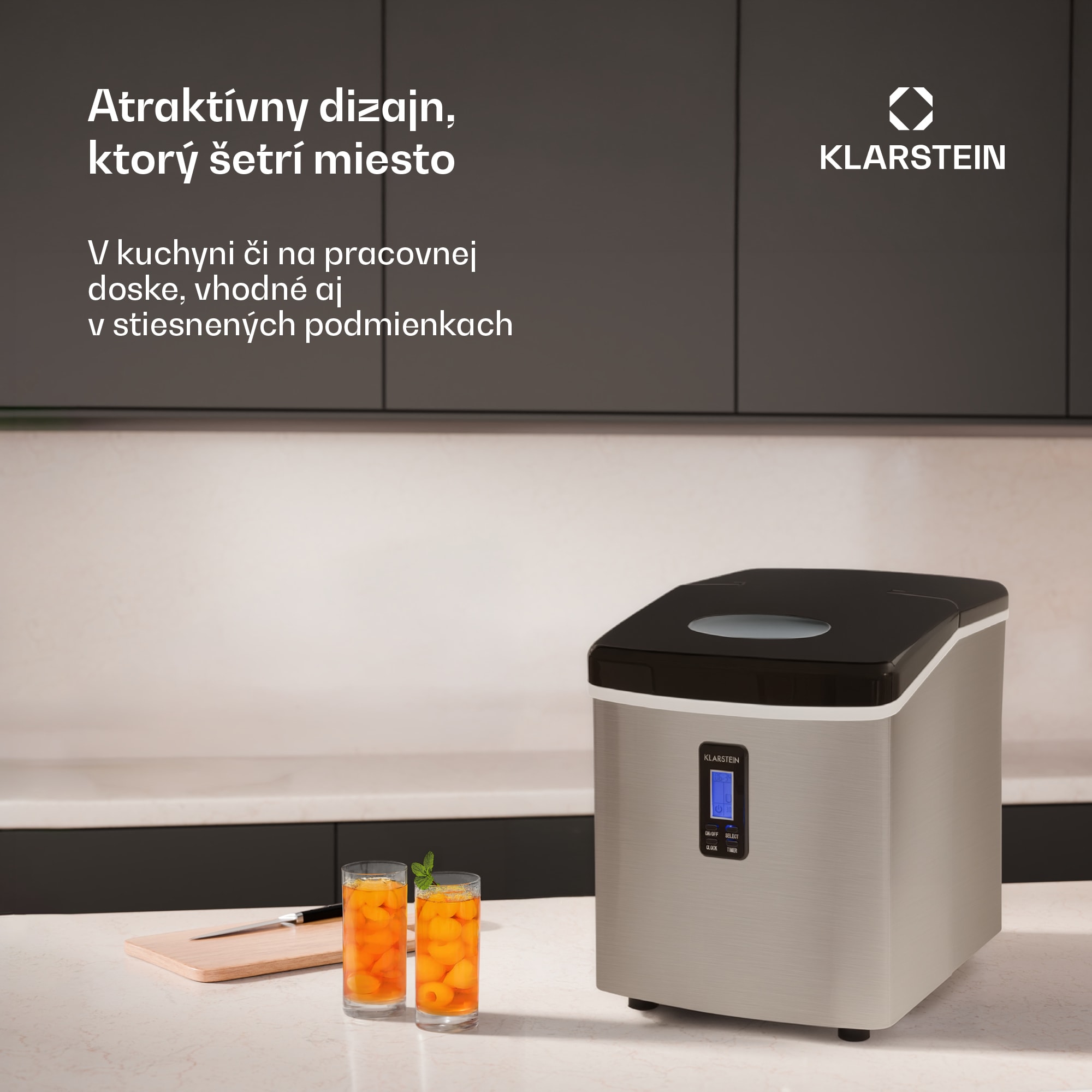 Klarstein Mr. Black-Frost, výrobník ľadu, 150 W, stroj na výrobu ľadu – Obrázok 3