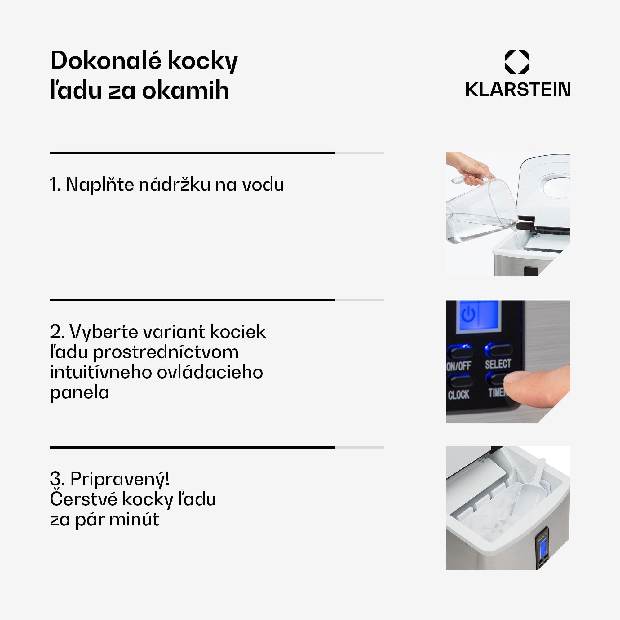 Klarstein Mr. Black-Frost, výrobník ľadu, 150 W, stroj na výrobu ľadu – Obrázok 5