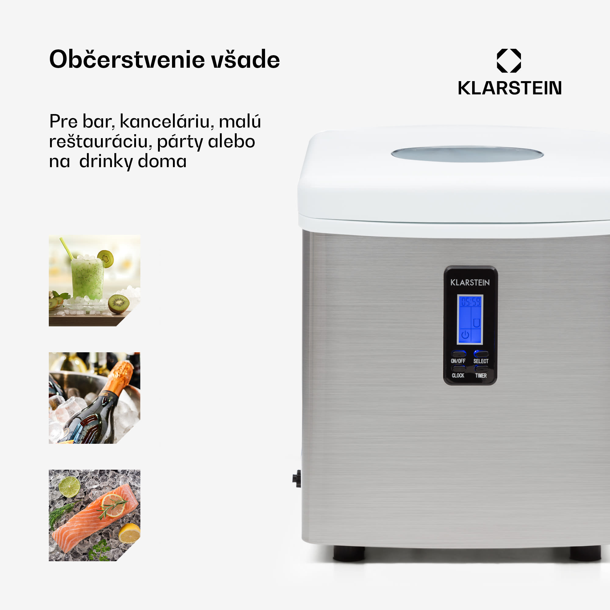 Klarstein Mr. Black-Frost, výrobník ľadu, 150 W, stroj na výrobu ľadu – Obrázok 4