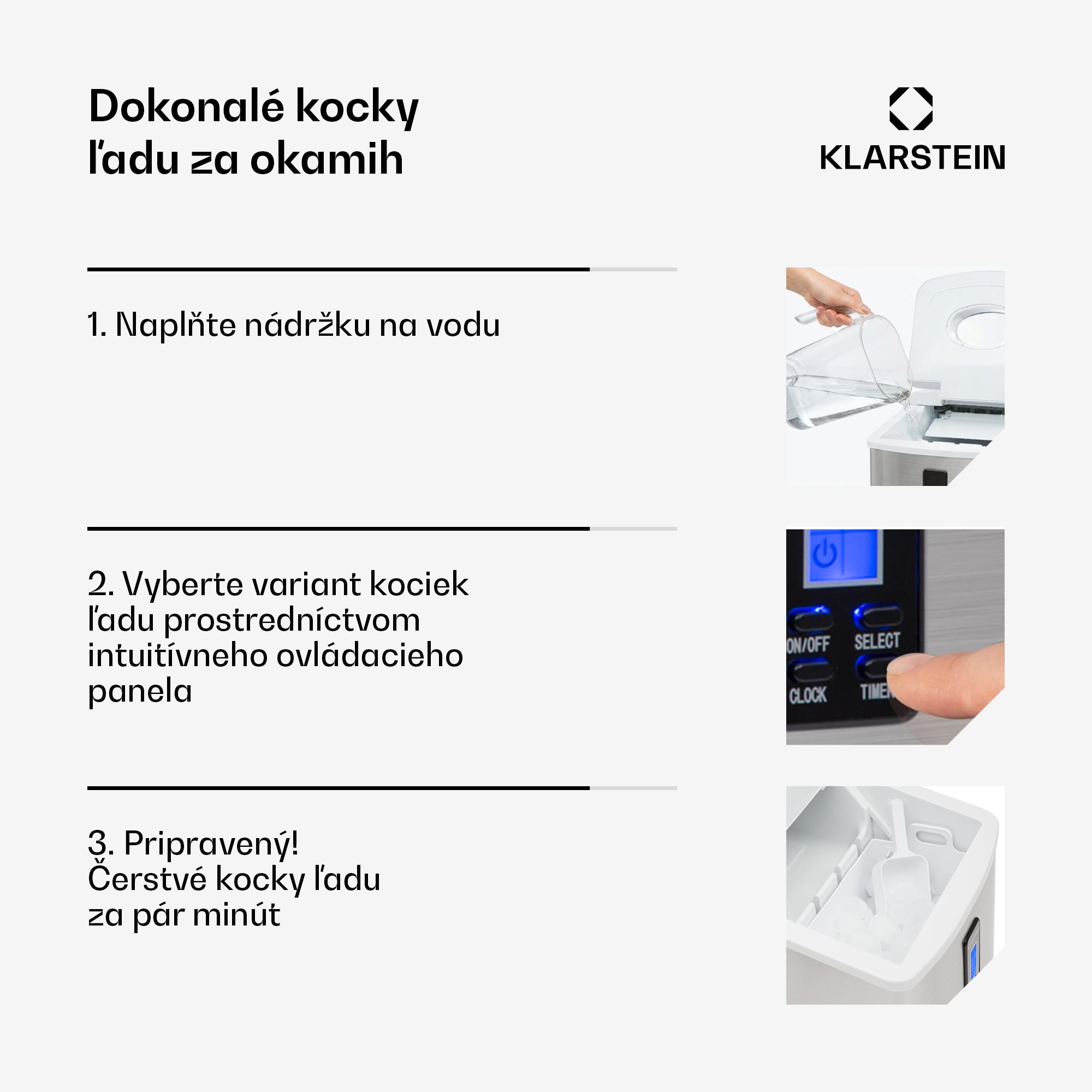 Klarstein Mr. Black-Frost, výrobník ľadu, 150 W, stroj na výrobu ľadu – Obrázok 5