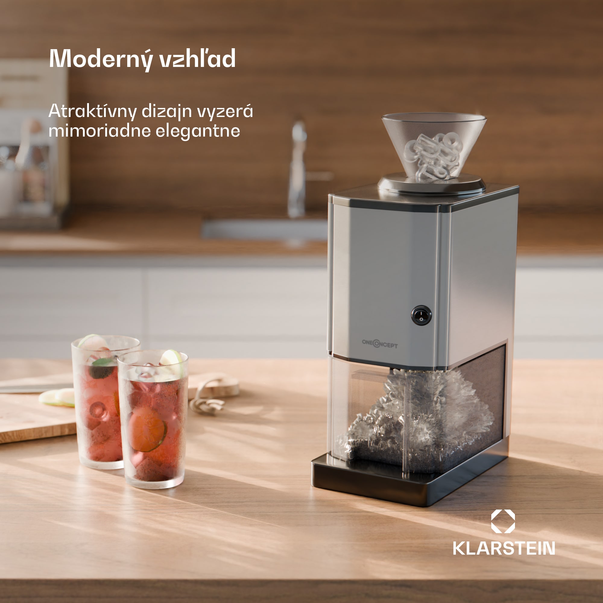 OneConcept Icebreaker, drvič ľadu, 15 kg/h, objem 3,5 l, zásobník na ľad, nehrdzavejúca oceľ – Obrázok 5