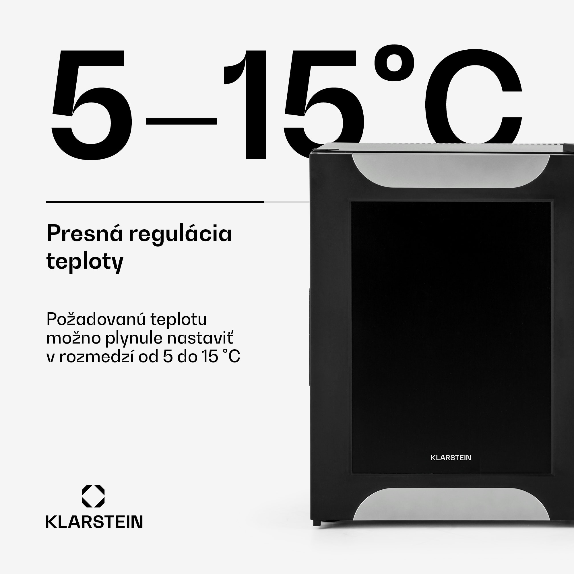 Klarstein Happy Hour, mini chladnička, 33 l, nehlučná, energet. trieda G, čierna s dekoratívnymi dverami – Obrázok 4