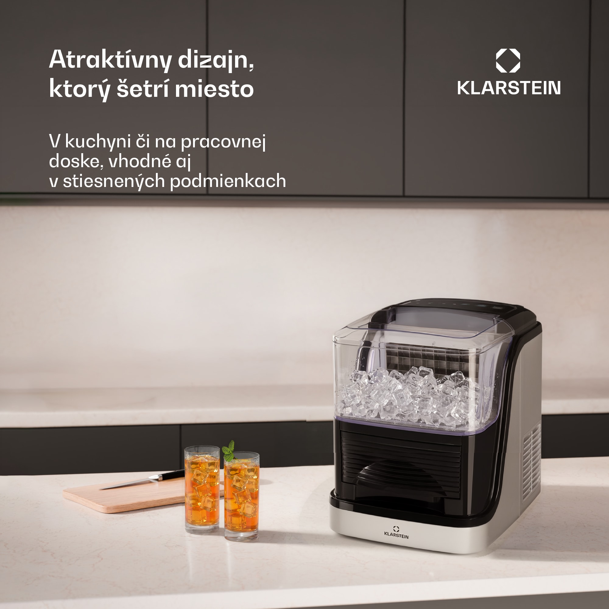 Klarstein Kristall, výrobník ľadu, krištáľovo číry ľad, 2 veľkosti, 2,5 l nádržka na vodu – Obrázok 3