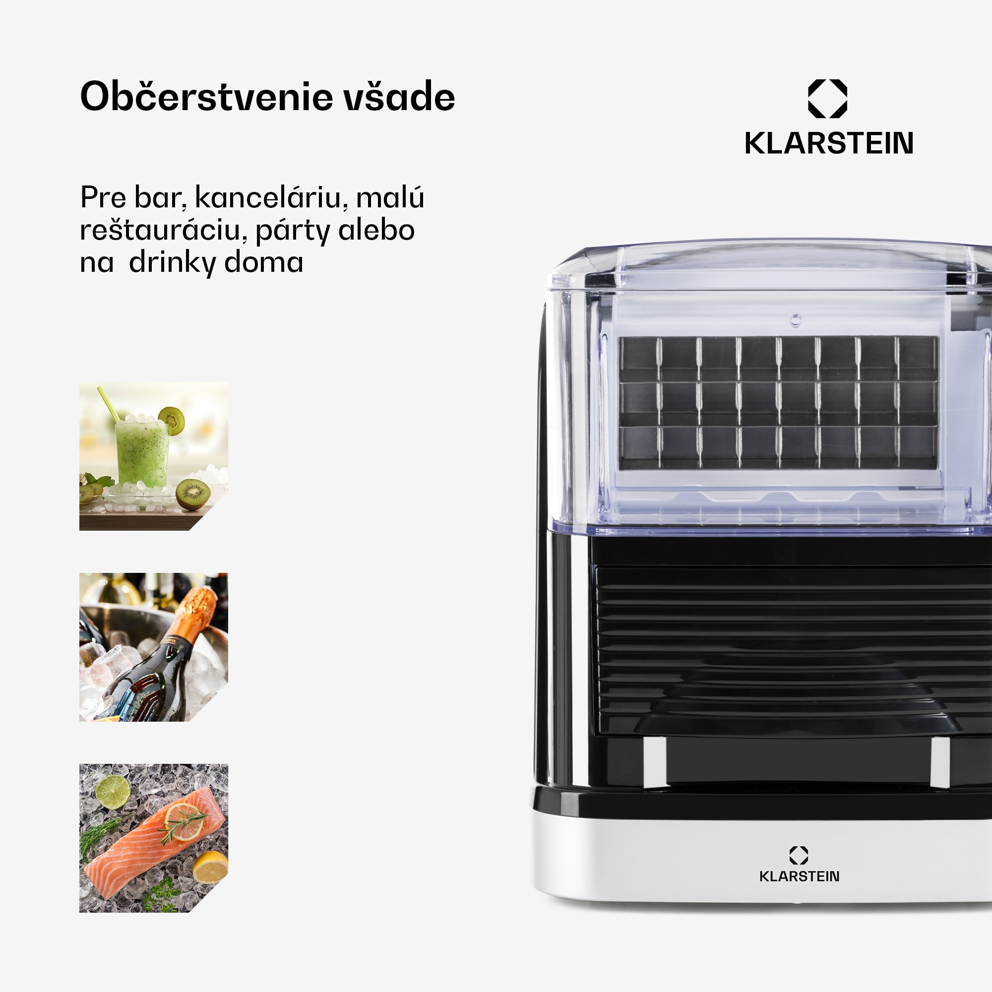 Klarstein Kristall, výrobník ľadu, krištáľovo číry ľad, 2 veľkosti, 2,5 l nádržka na vodu – Obrázok 4