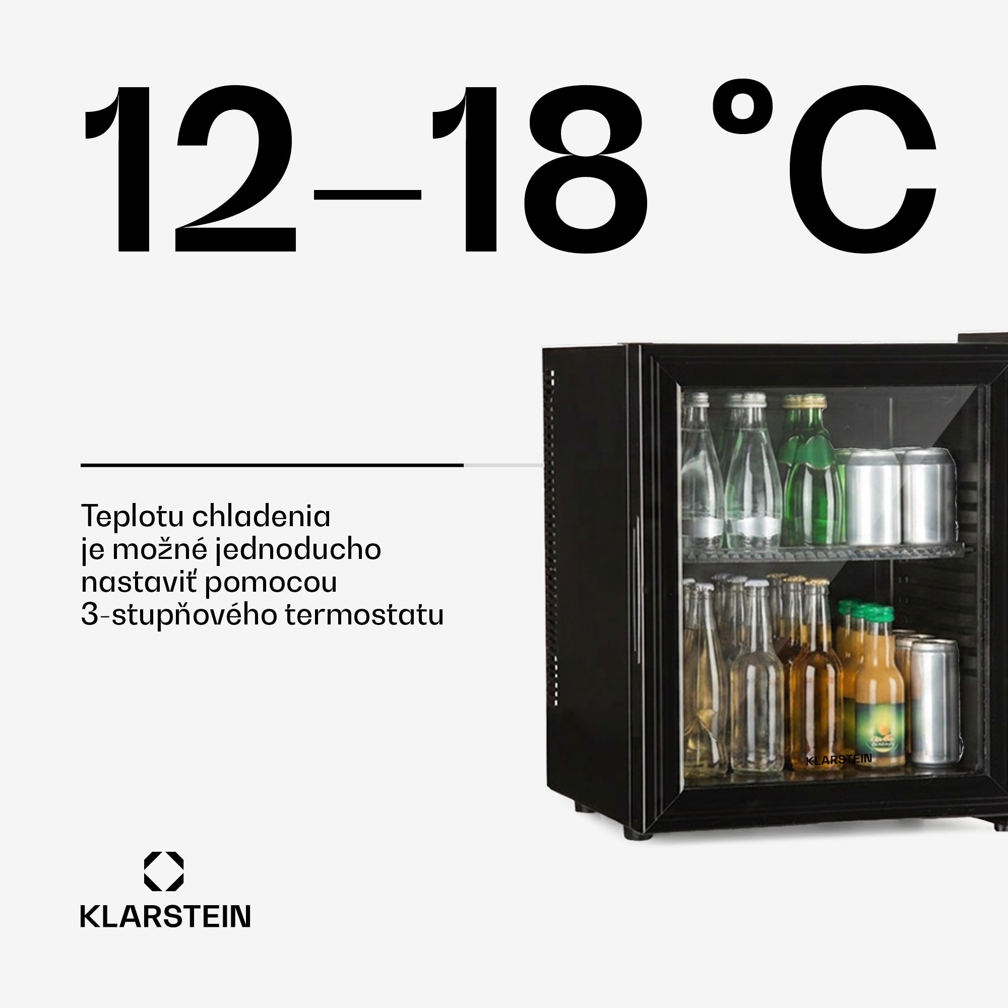 Klarstein Brooklyn 24, mini chladnička, sklenené dvierka, LED osvetlenie, police – Obrázok 4