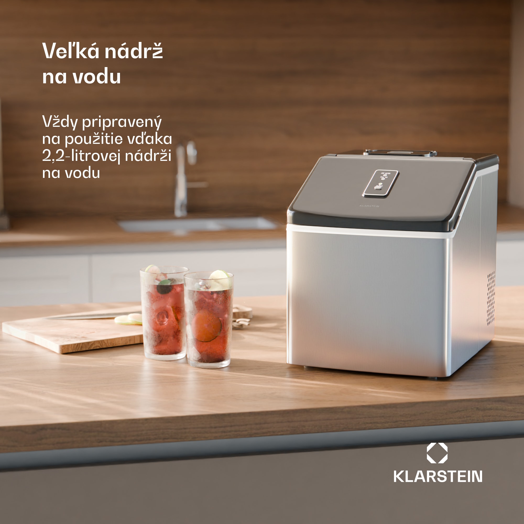Klarstein Clearcube, výrobník ľadu, 13 kg/24 h, nehrdzavejúca oceľ, čierny – Obrázok 3