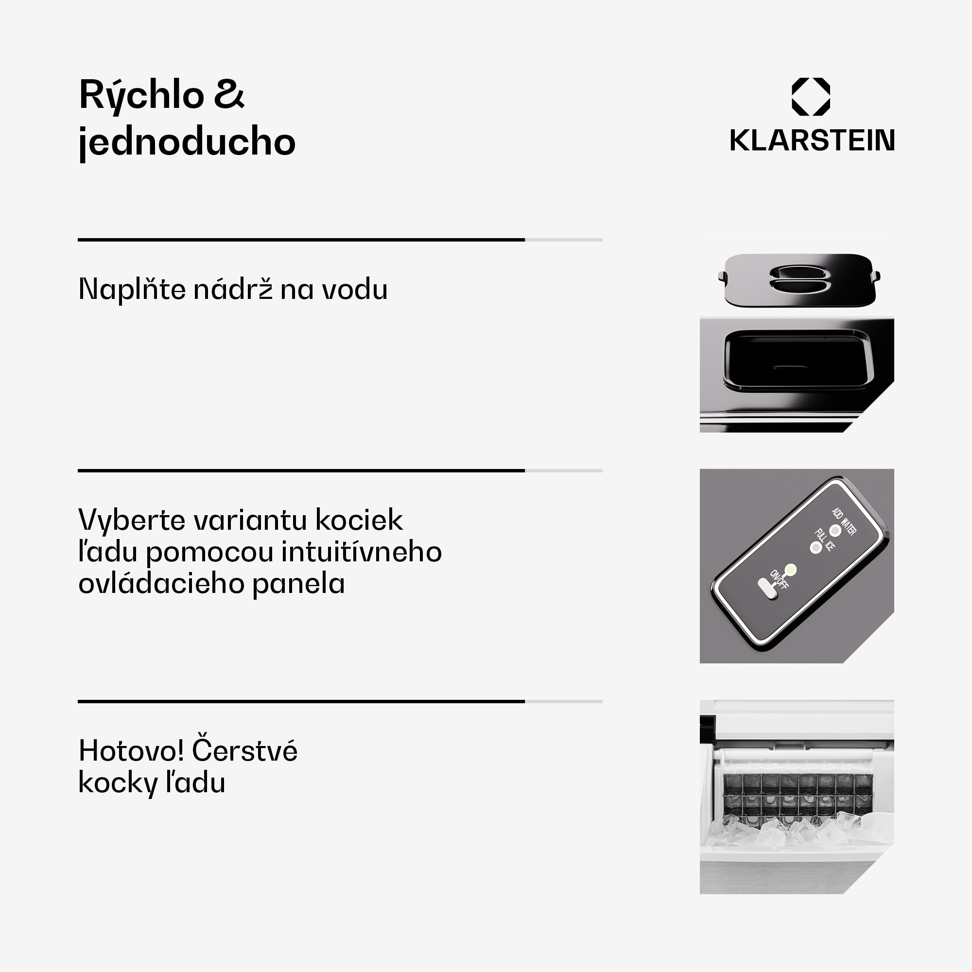 Klarstein Clearcube, výrobník ľadu, 13 kg/24 h, nehrdzavejúca oceľ, čierny – Obrázok 4