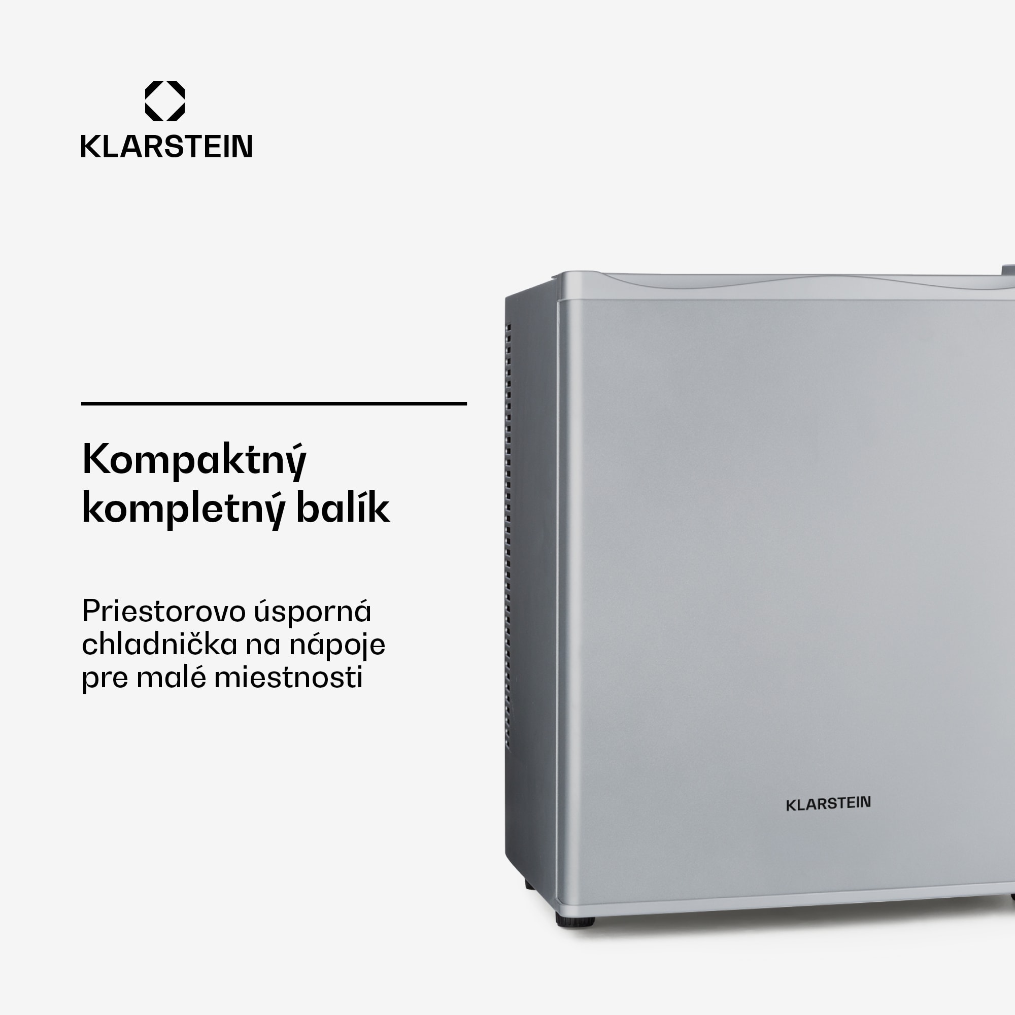 Klarstein Happy Hour 23, minibar, 23 l, 5-15°C, energet. trieda G, tichý, 23 dB, LED svetlo, strieborný – Obrázok 3