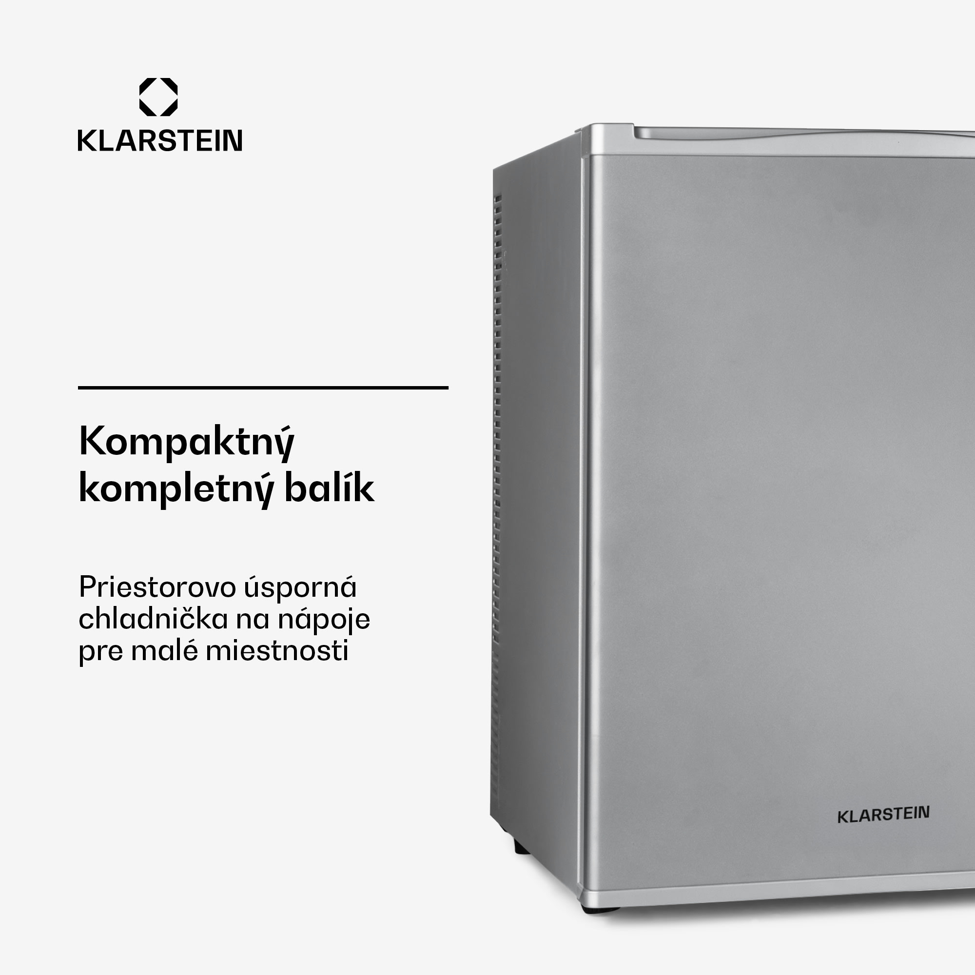 Klarstein Happy Hour 40, mini chladnička, 40 l, 5-15°C, tichá, 23dB, LED-svetlo, strieborný – Obrázok 3