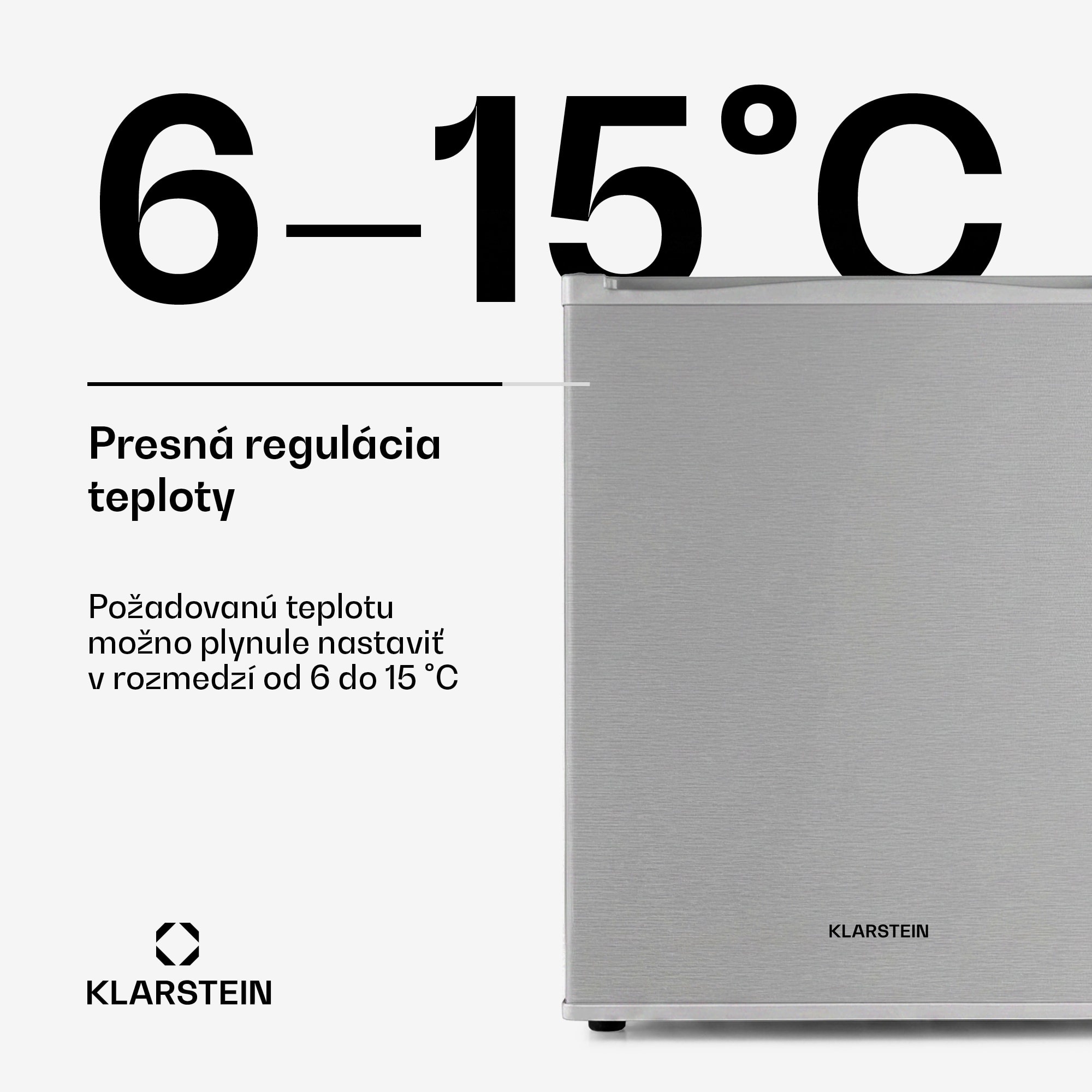 Klarstein Happy Hour 40, mini chladnička, 40 l, 5-15°C, tichá, 23dB, LED-svetlo, strieborný – Obrázok 4