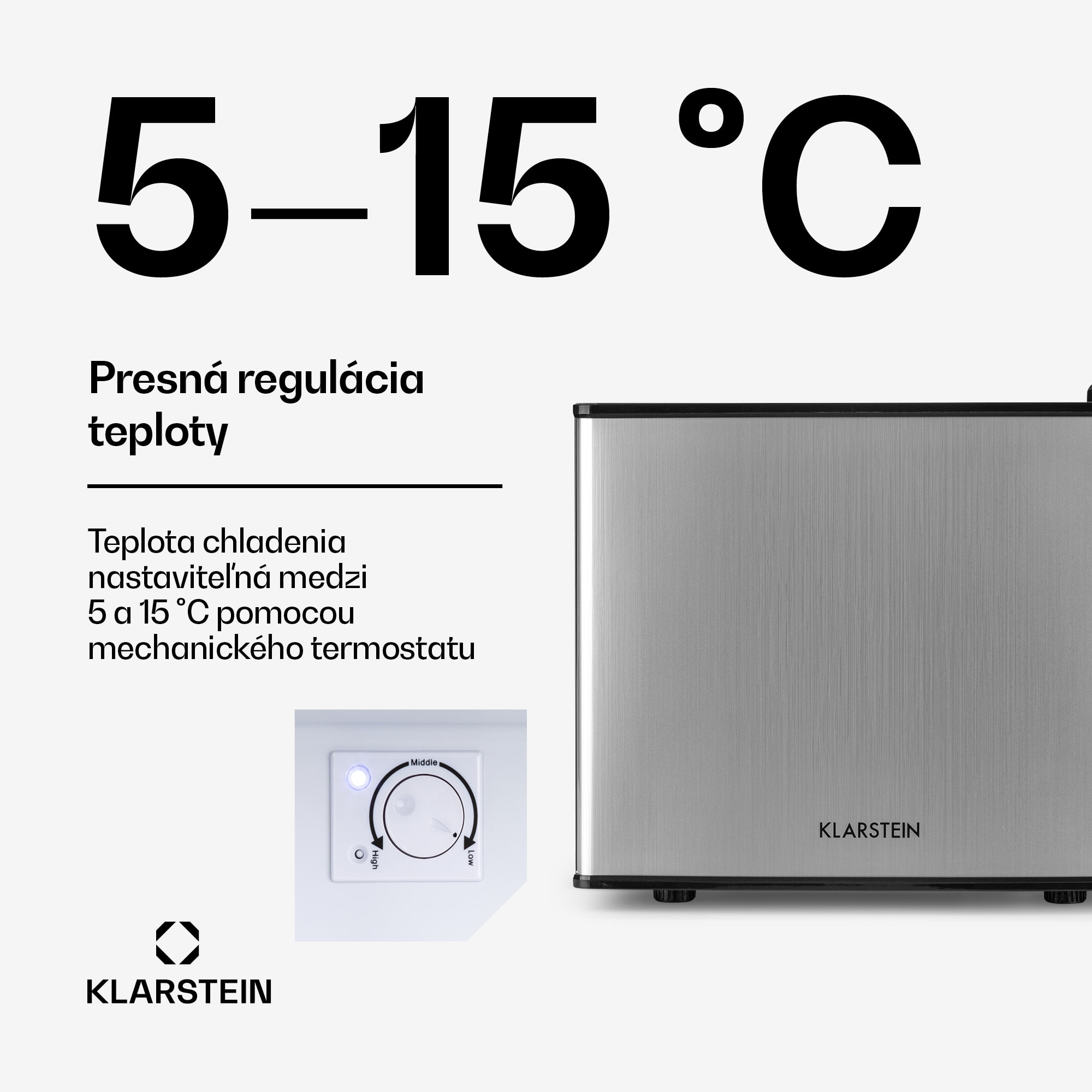Klarstein Geheimversteck, mini chladnička, 17 l, 2 úrovne, 26dB, termoelektrická – Obrázok 4