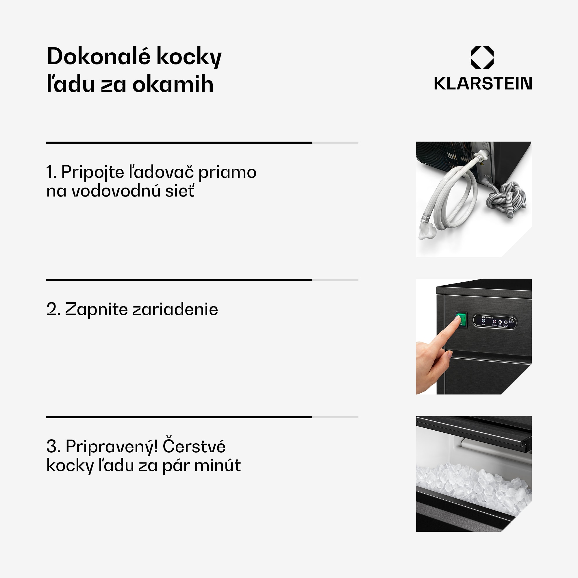 Klarstein Powericer XL, výrobník ľadu, 20 kg/24 h, 145 W – Obrázok 5